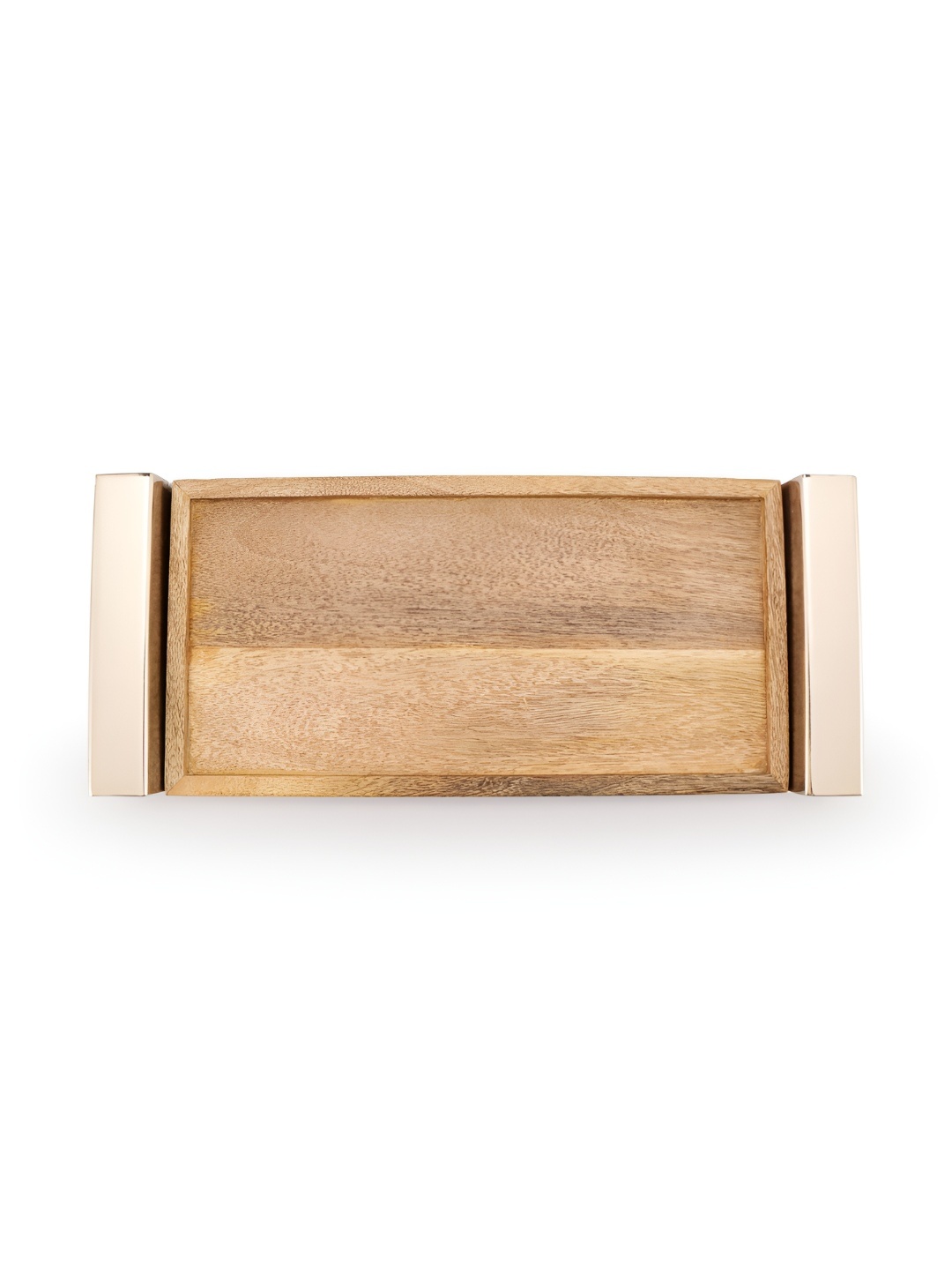 

THE HOME CO. Brown Wood Rectangular Serving Tray