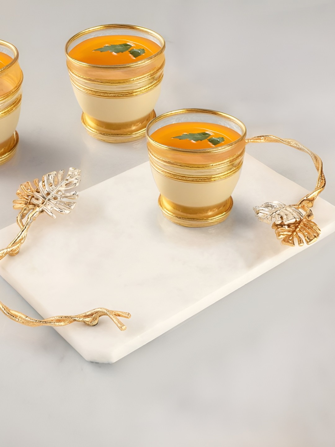 

THE HOME CO. White Wood Rectangular Serving Tray