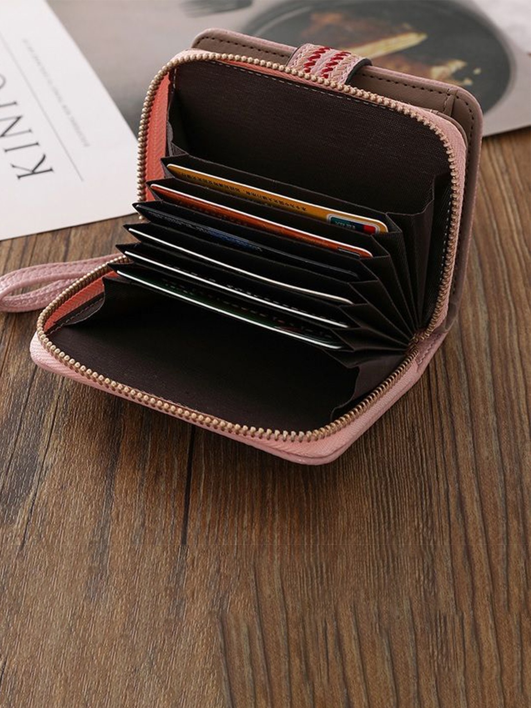 

Alexvyan Women PU Two Fold Wallet, Pink