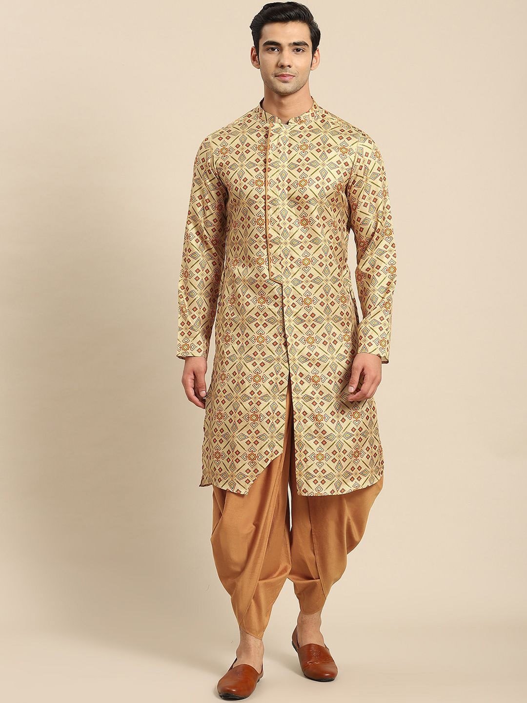 

Anouk Men Mirror Work Kurta, Cream