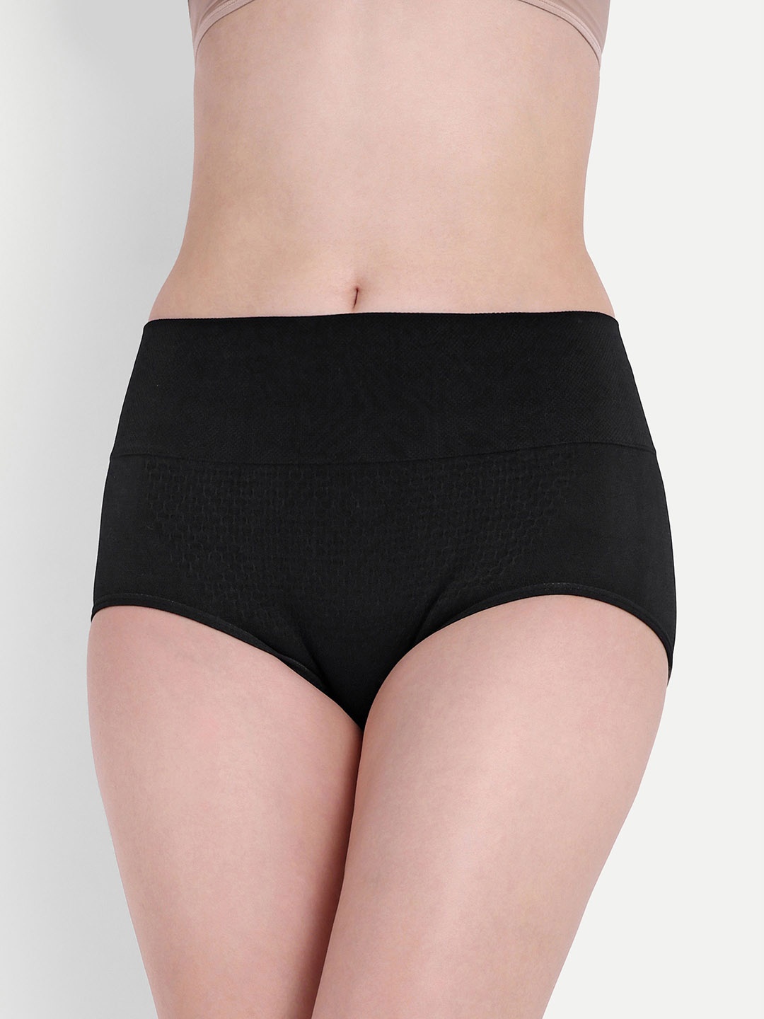 

Taslar Anti Rolling Strip Tummy Tucker Shapewear, Black