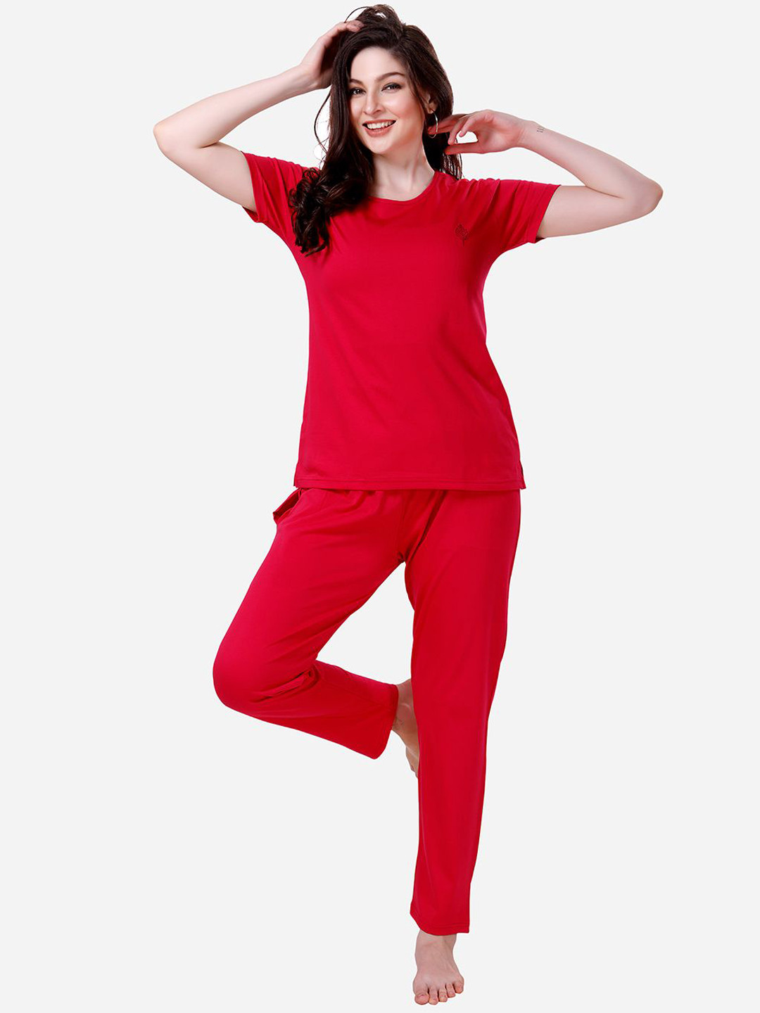 

Lenissa Women Night suit, Red