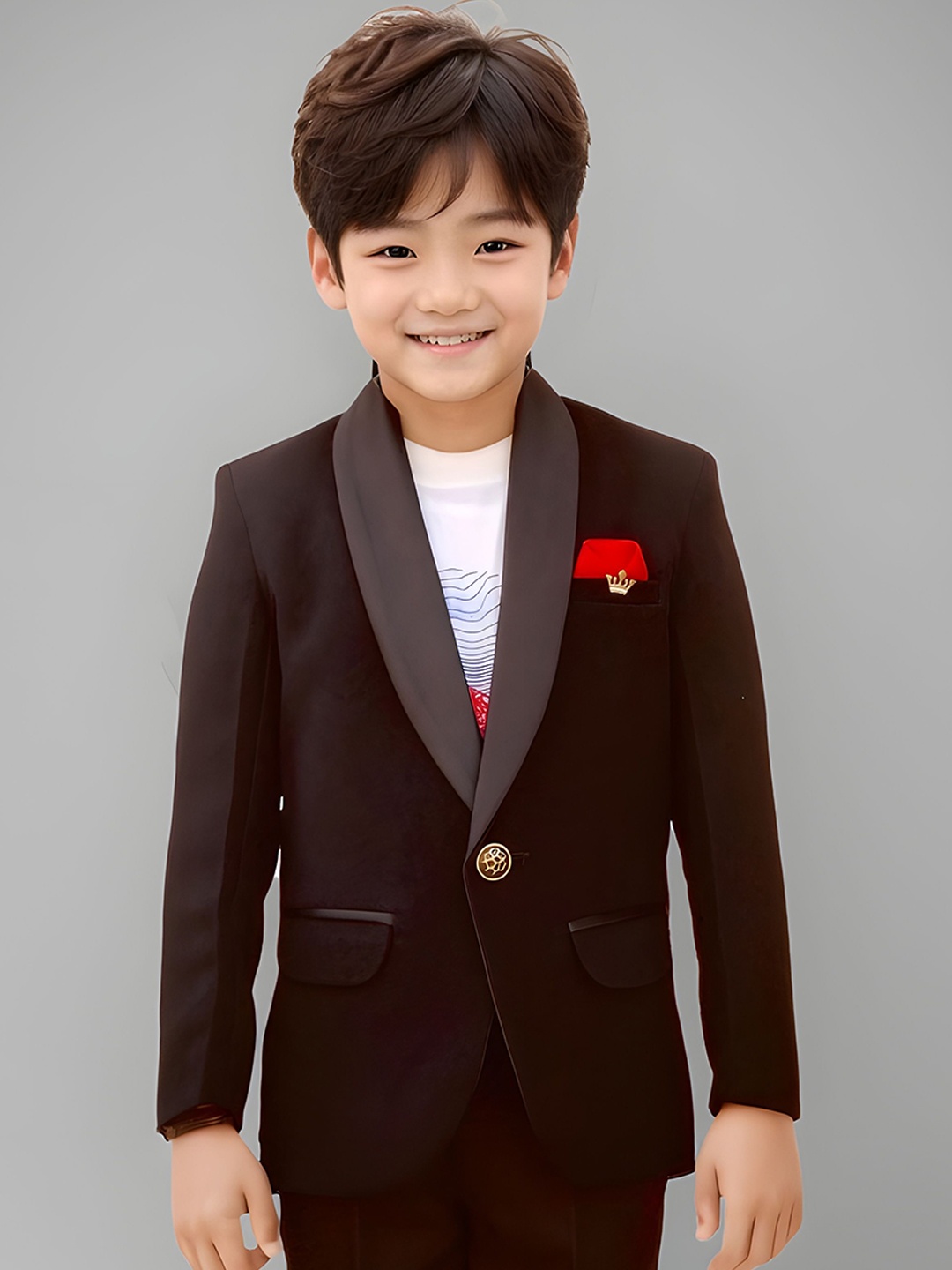 

BAESD Boys Single Breasted Party Blazer, Black