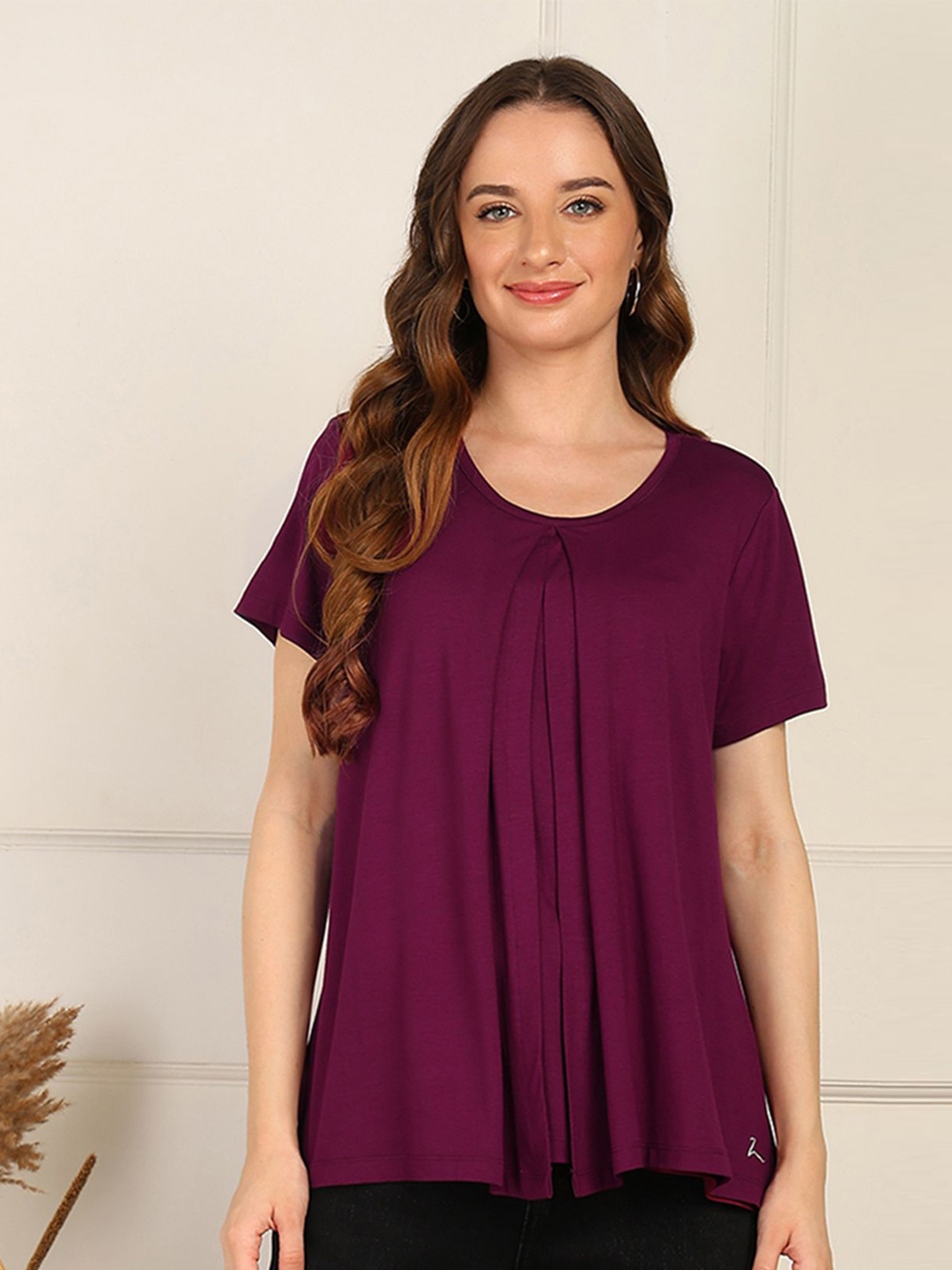 

House Of Zelena Maternity Top, Burgundy