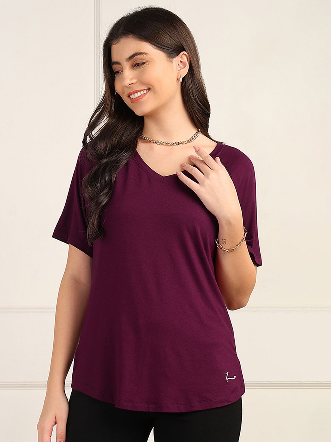 

House Of Zelena Choker Neck Maternity Top, Burgundy