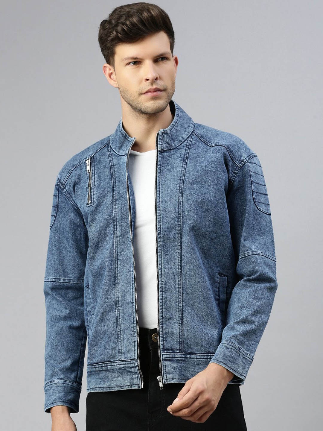 

VOXATI Men Denim Jacket, Blue