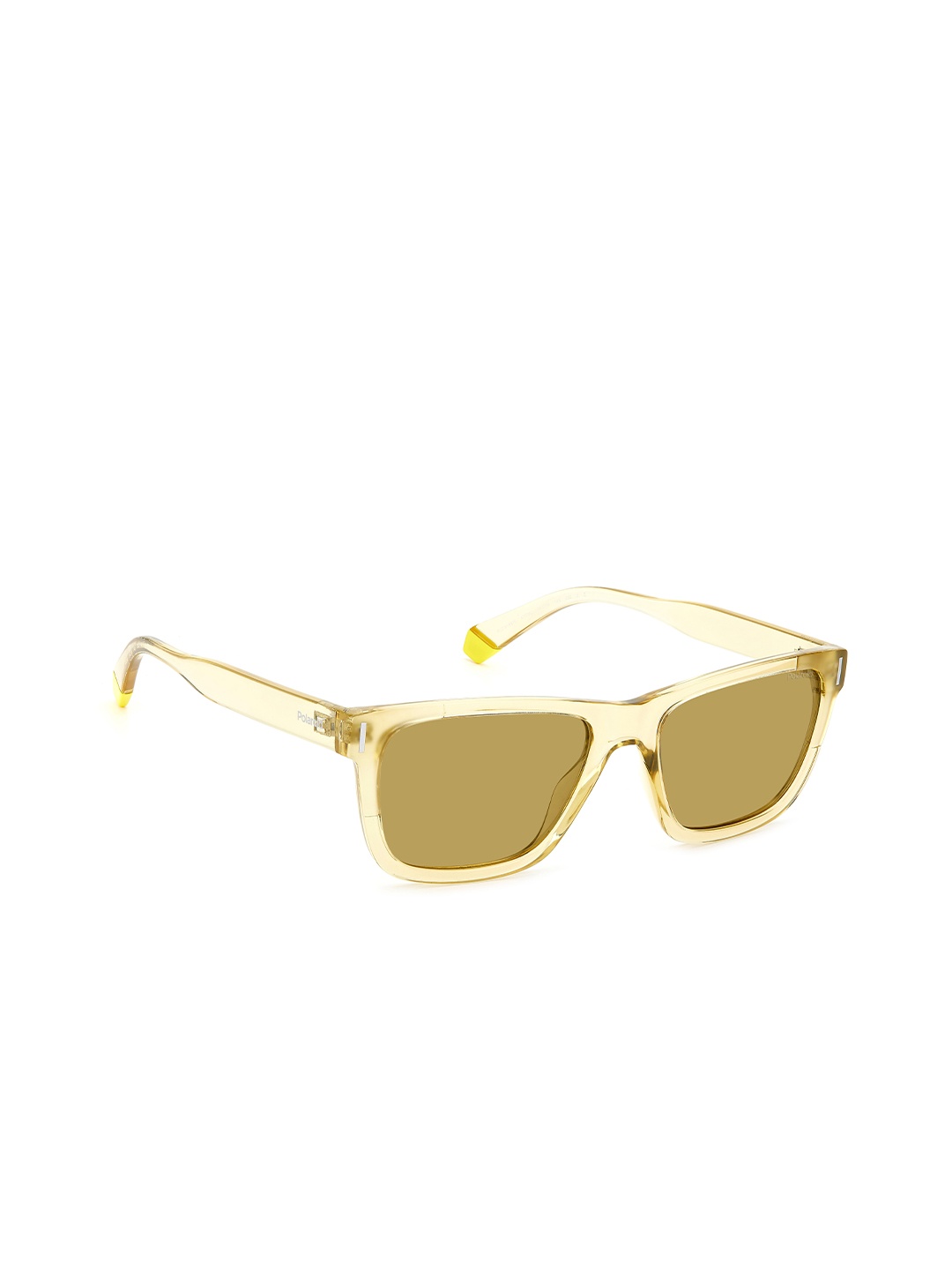 

Polaroid Unisex Square Sunglasses with UV Protected Lens, Yellow