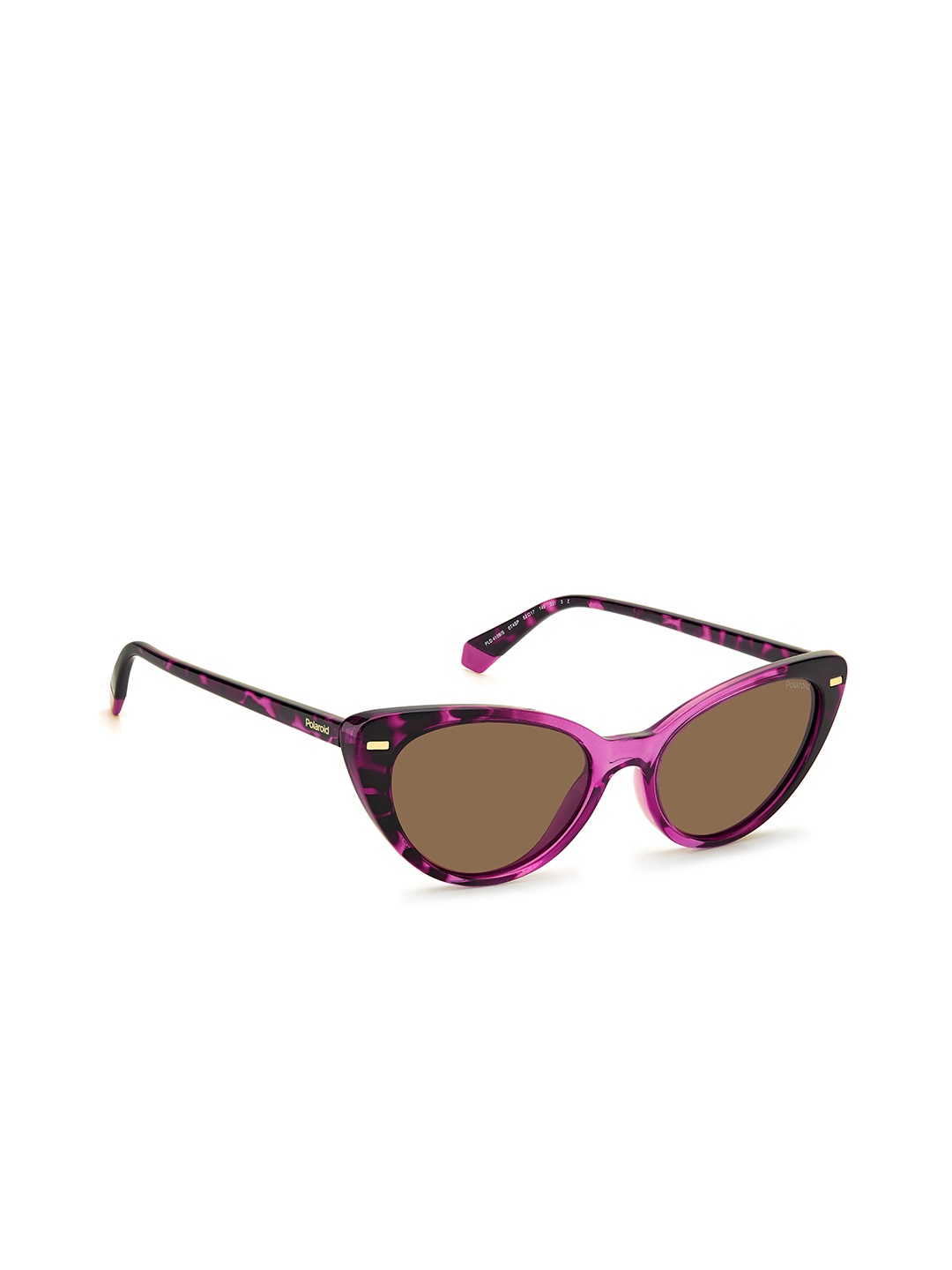 

Polaroid Women Butterfly Sunglasses with UV Protected Lens, Brown