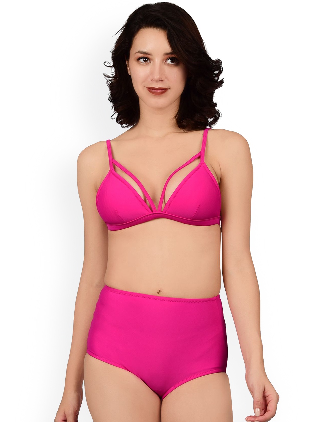 

bare dezire Strapless Bandeau Swim Bikini Set, Pink