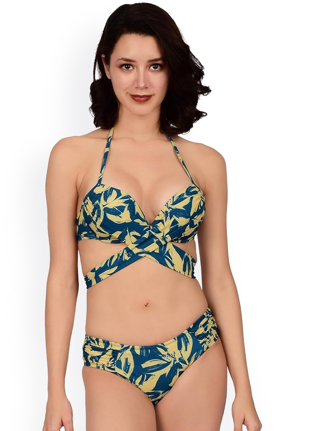 

bare dezire Printed Swim Bikini Set, Green