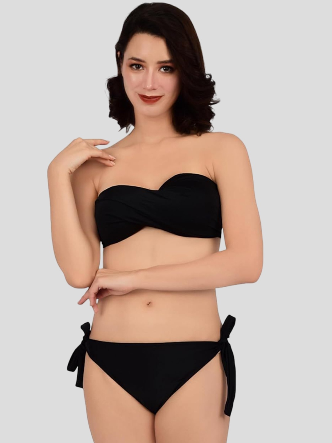 

bare dezire Strapless Swim Bikini Set, Black