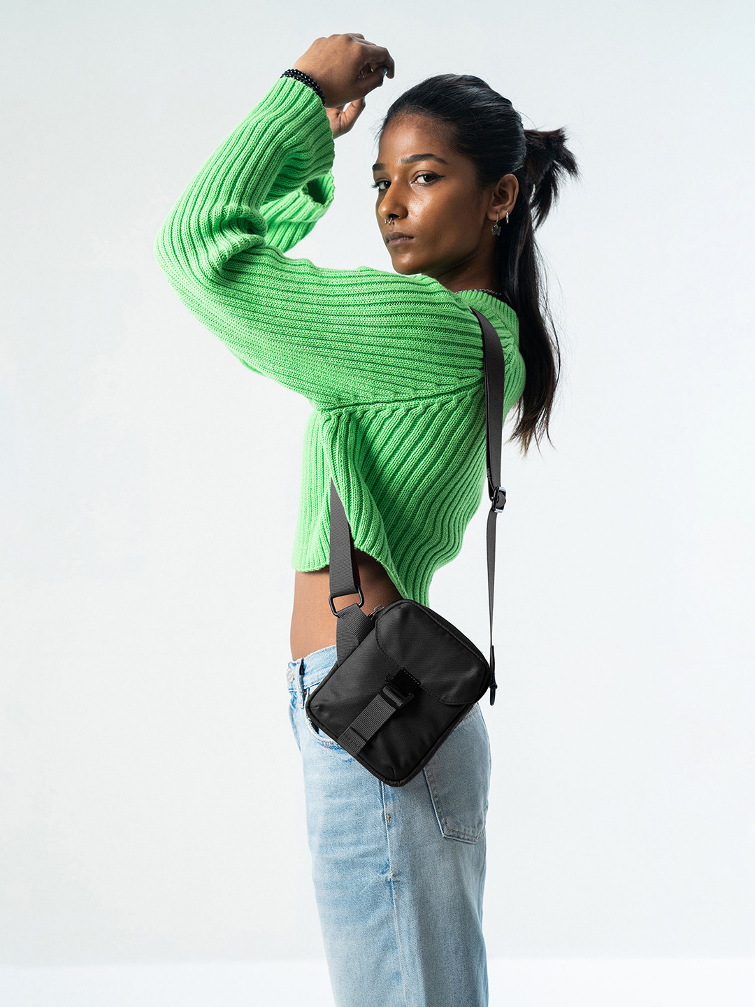 

DailyObjects Shopper Shoulder Bag with Tasselled, Black