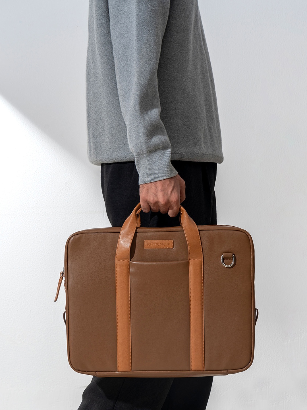 

DailyObjects PU Structured Handheld Bag with Tasselled, Brown