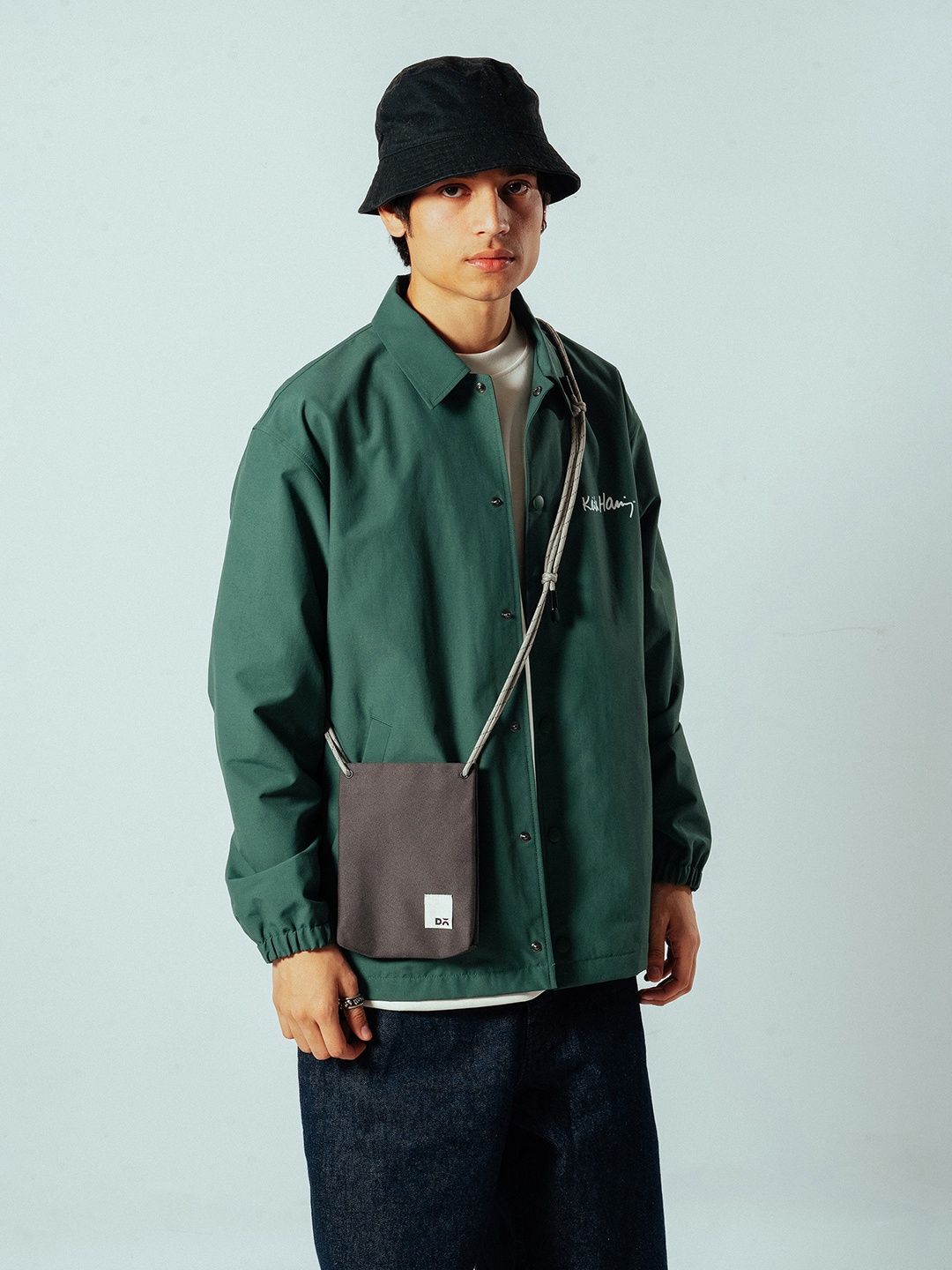 DailyObjects Oversized Structured Sling Bag, Black