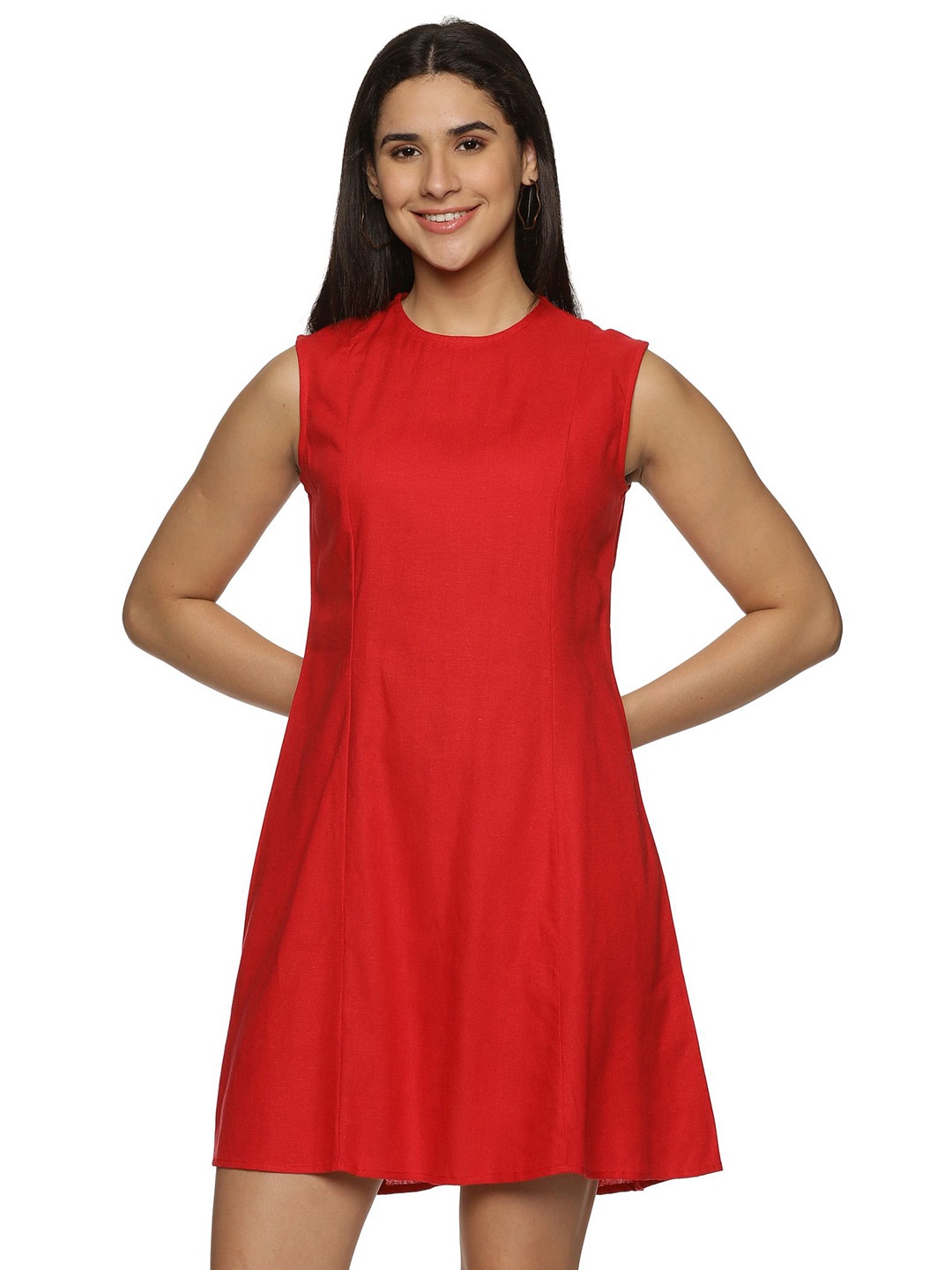 

Indyvarna A-Line Dress, Red