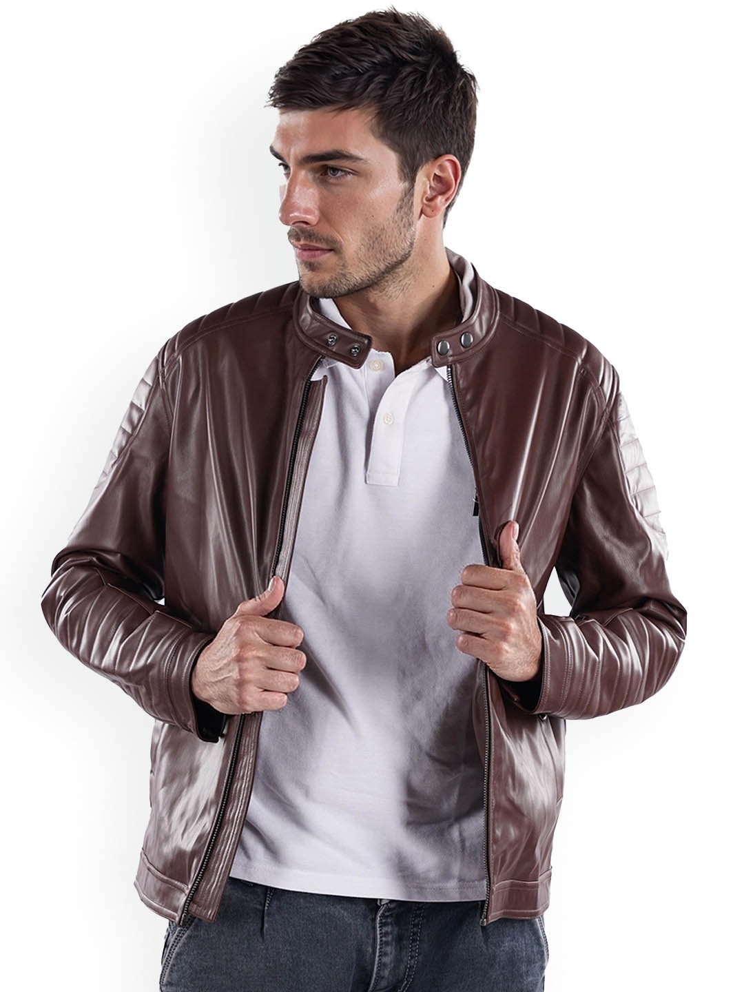 

Celio Men Solid Lightweight Biker Jacket, Brown