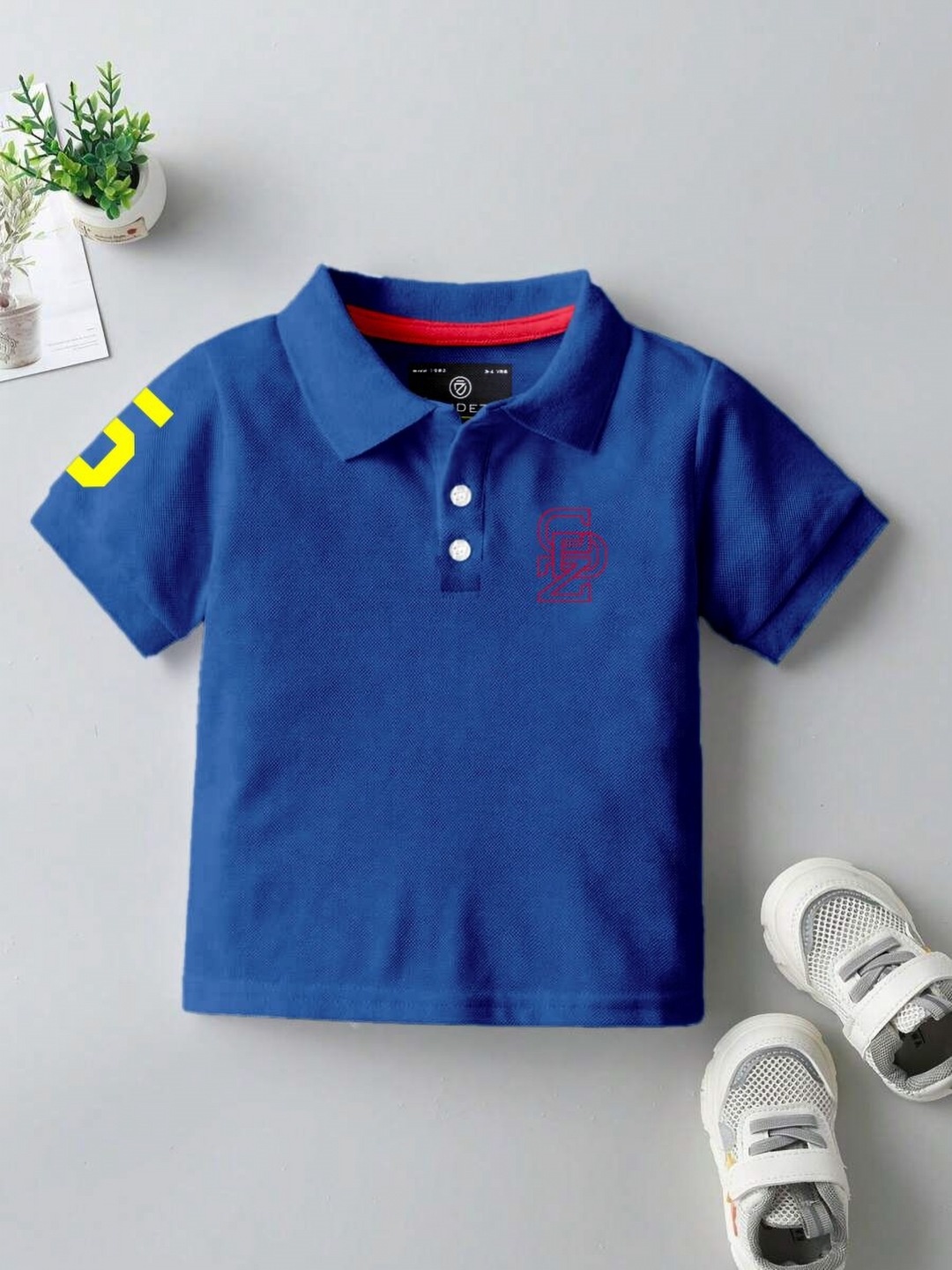 

CODEZ Boys Polo Collar T-shirt, Blue