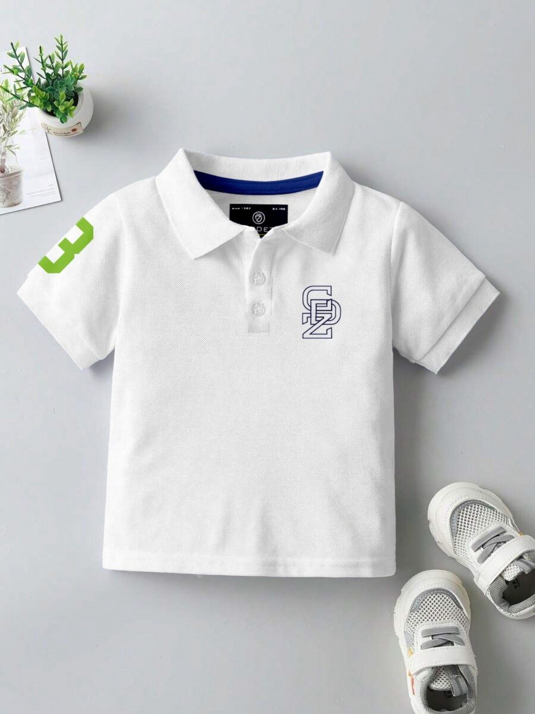 

BAESD Boys Polo Collar T-shirt, White
