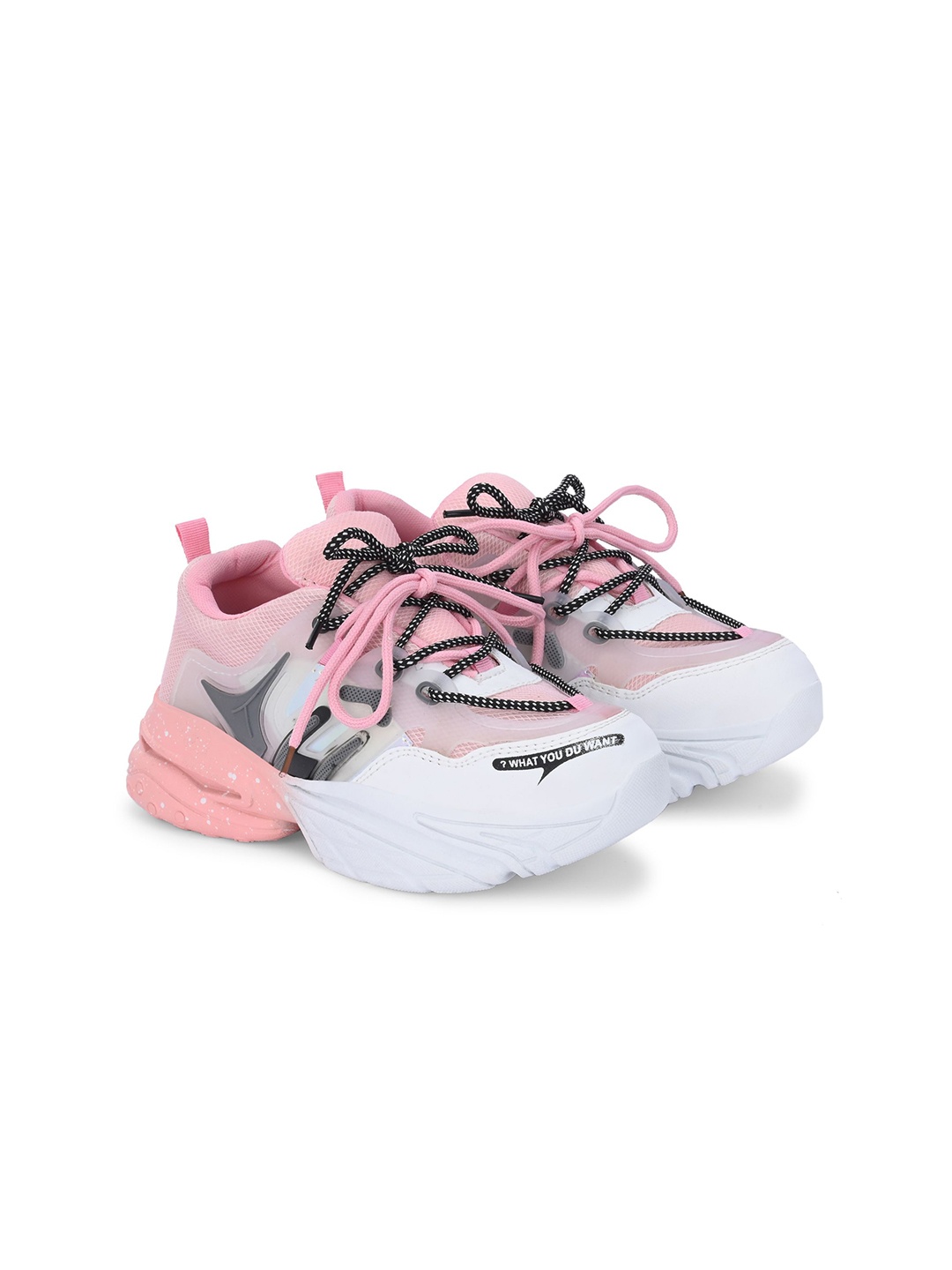 

Hundo P Women Colourblocked Round Toe Comfort Insole Sneakers, Pink