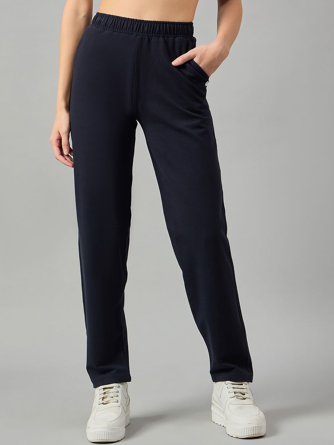 

FEMEA Women Straight Fit Track Pants, Blue