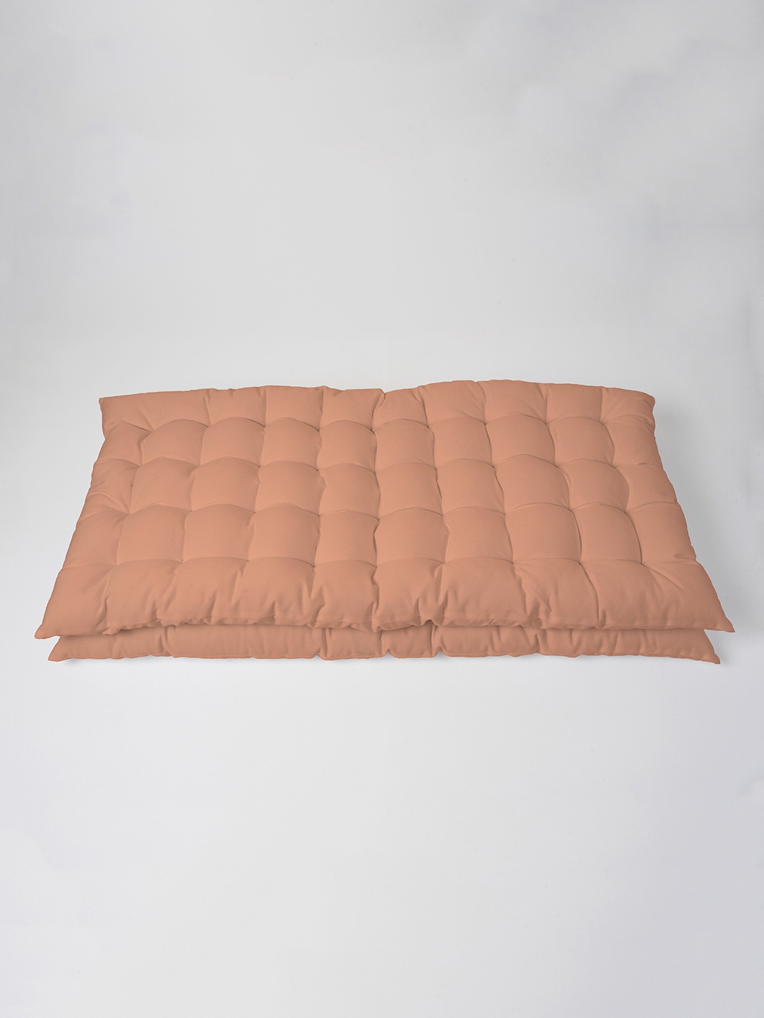 

SKANDA FAB Peach 2 Pieces Pure Cotton Rectangle Floor Cushions