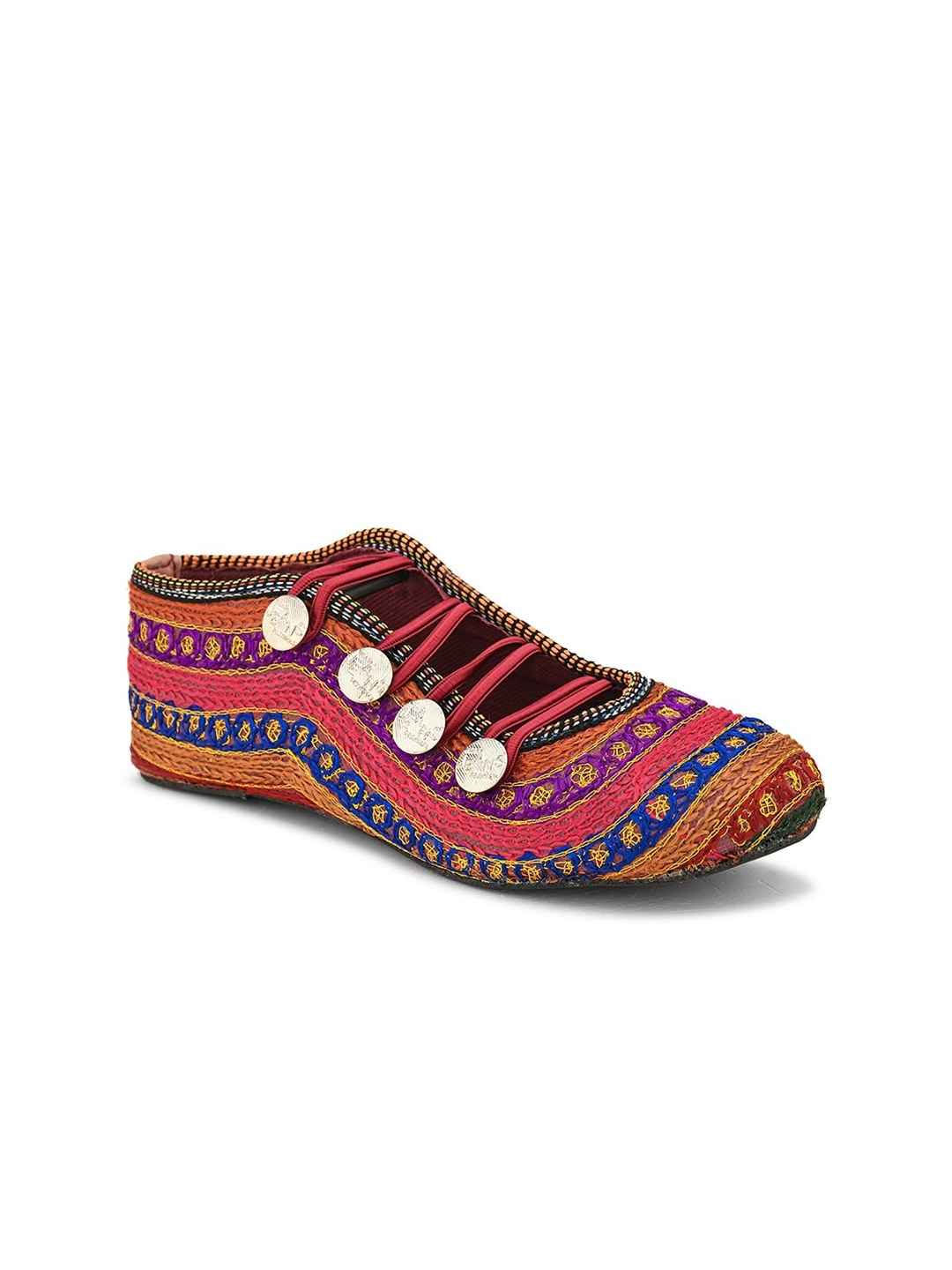 

Apratim Women Embellished Mojaris, Multi