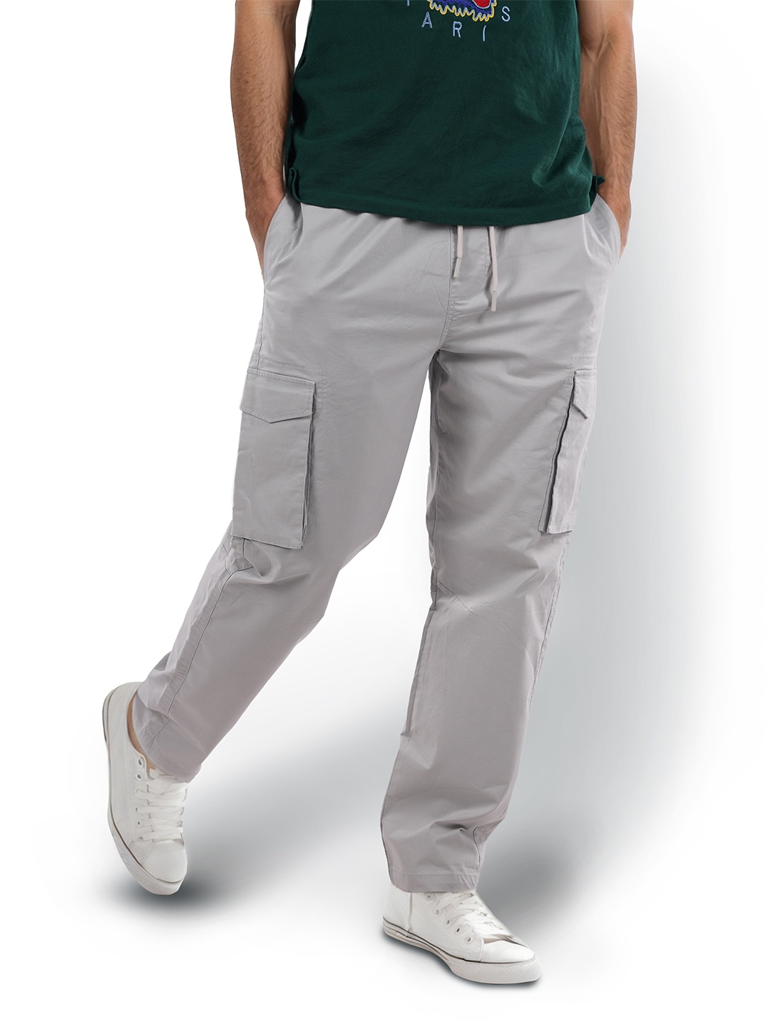 

Celio Men Slim Fit Cargos Trousers, Grey