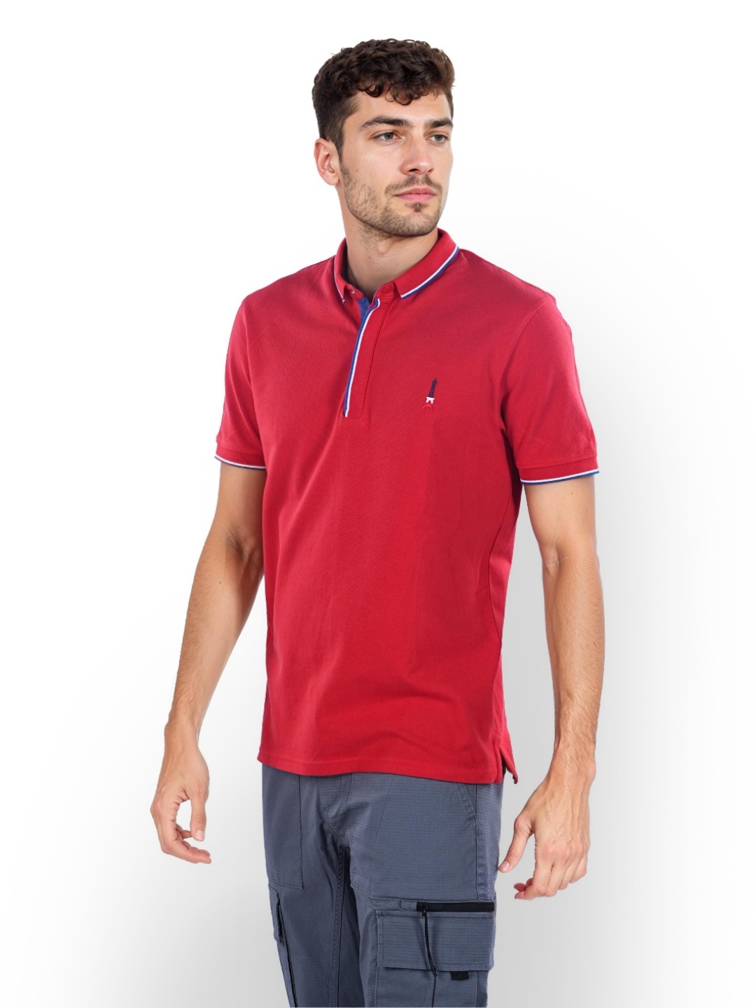 

Celio Solid Polo Collar T-shirt, Red