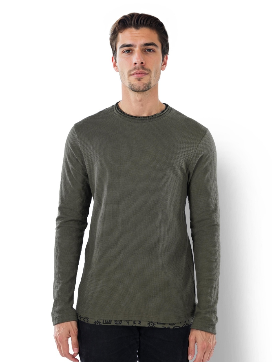 

Celio Round Neck T-shirt, Olive