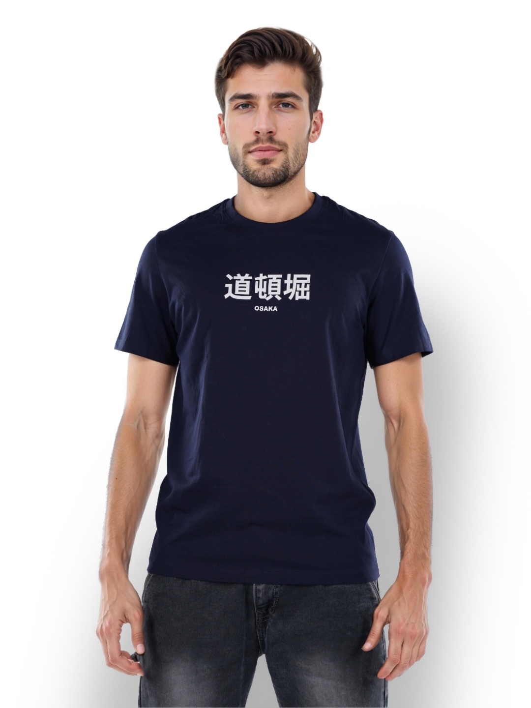 

Celio Men Typography T-shirt, Navy blue