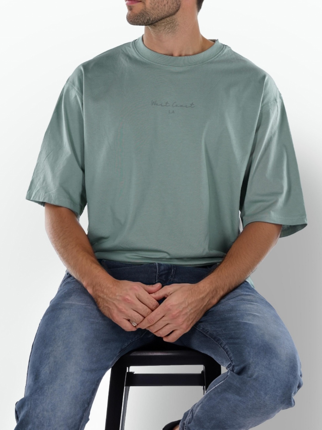 

Celio Drop-Shoulder Sleeves Oversized T-shirt, Green