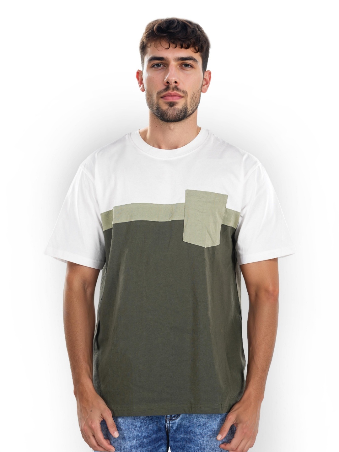 

Celio Men Pockets Boxy T-shirt, Olive