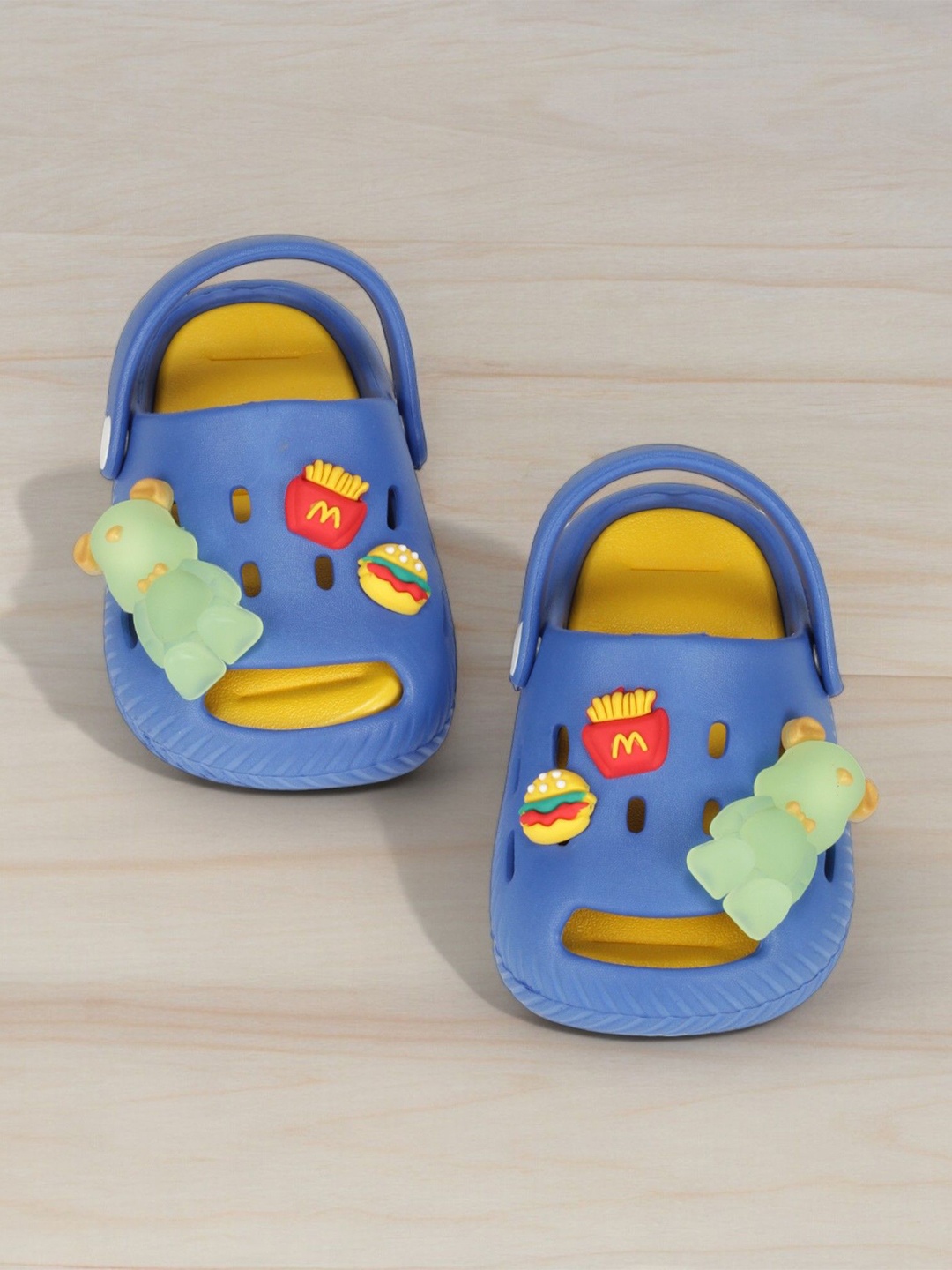 

Lil Lollipop Kids Bear Applique Anti-Slip Rubber Clogs, Navy blue