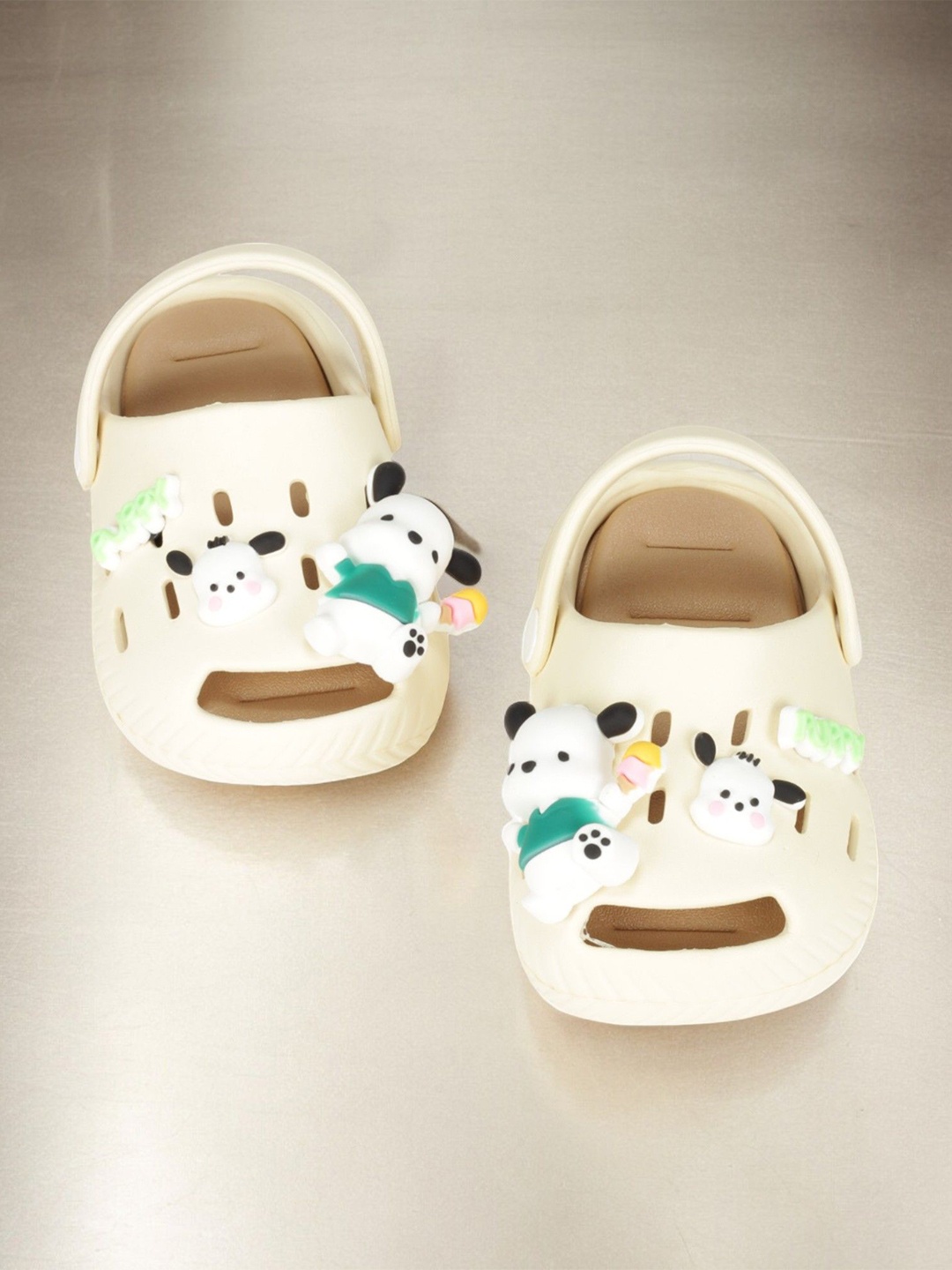 

Lil Lollipop Kids Self Design Anti-Slip Clogs, Cream