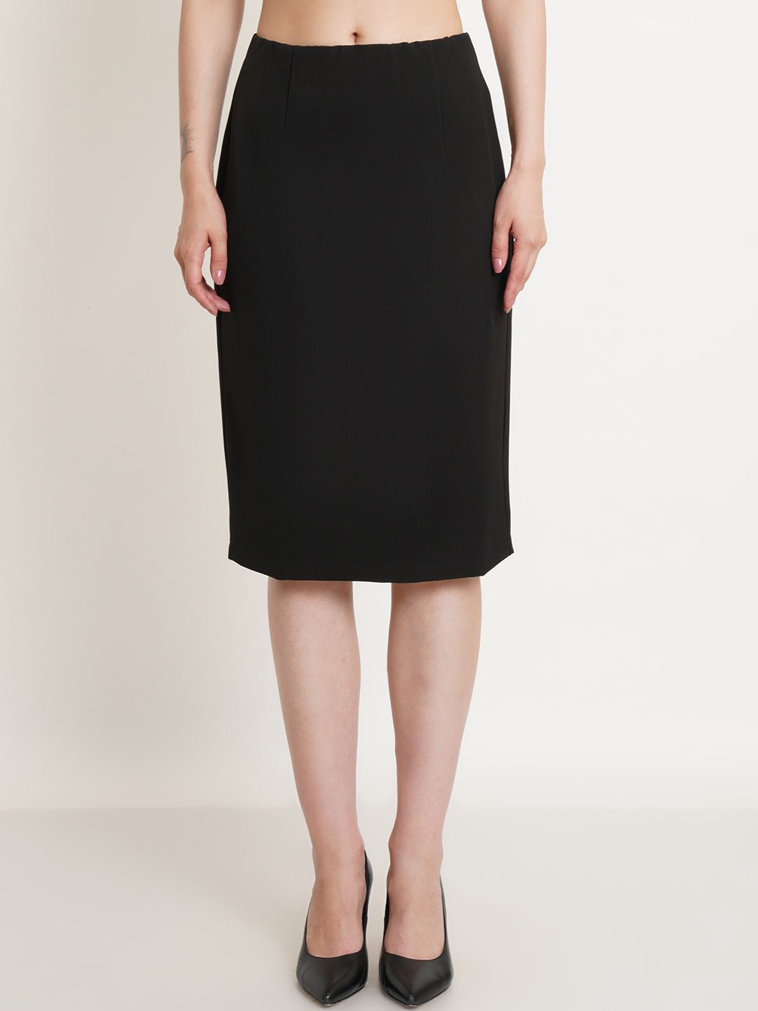 

Purple State Pencil Knee-Length Skirts, Black