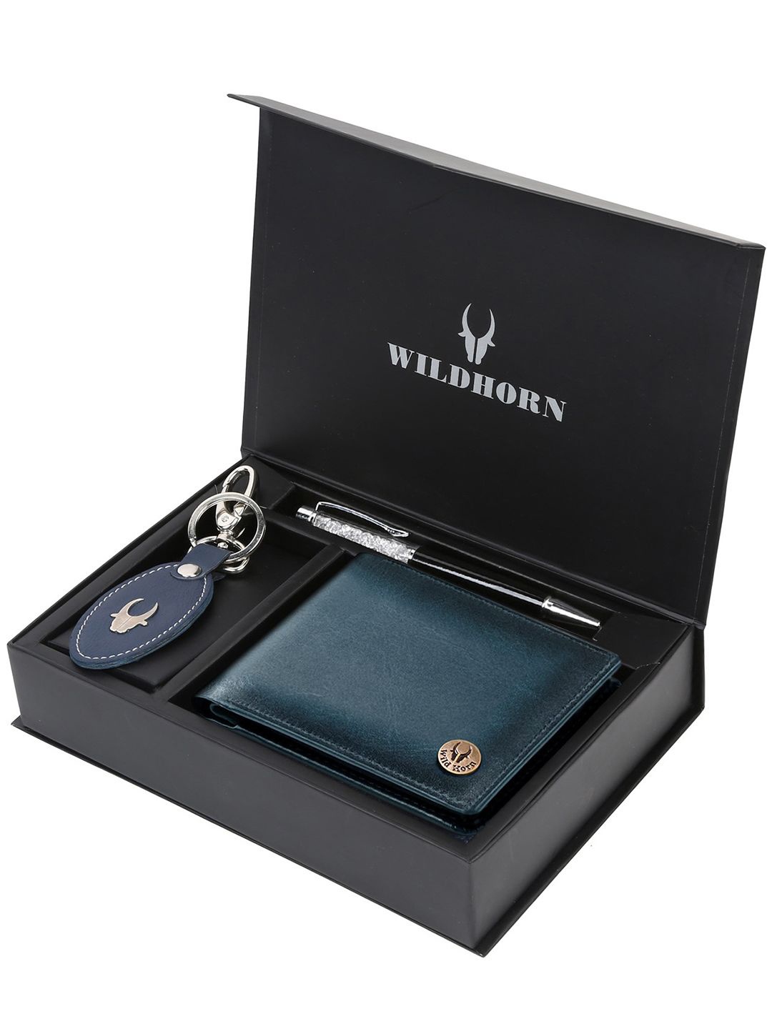 

WildHorn Men Accessory Gift Set, Blue