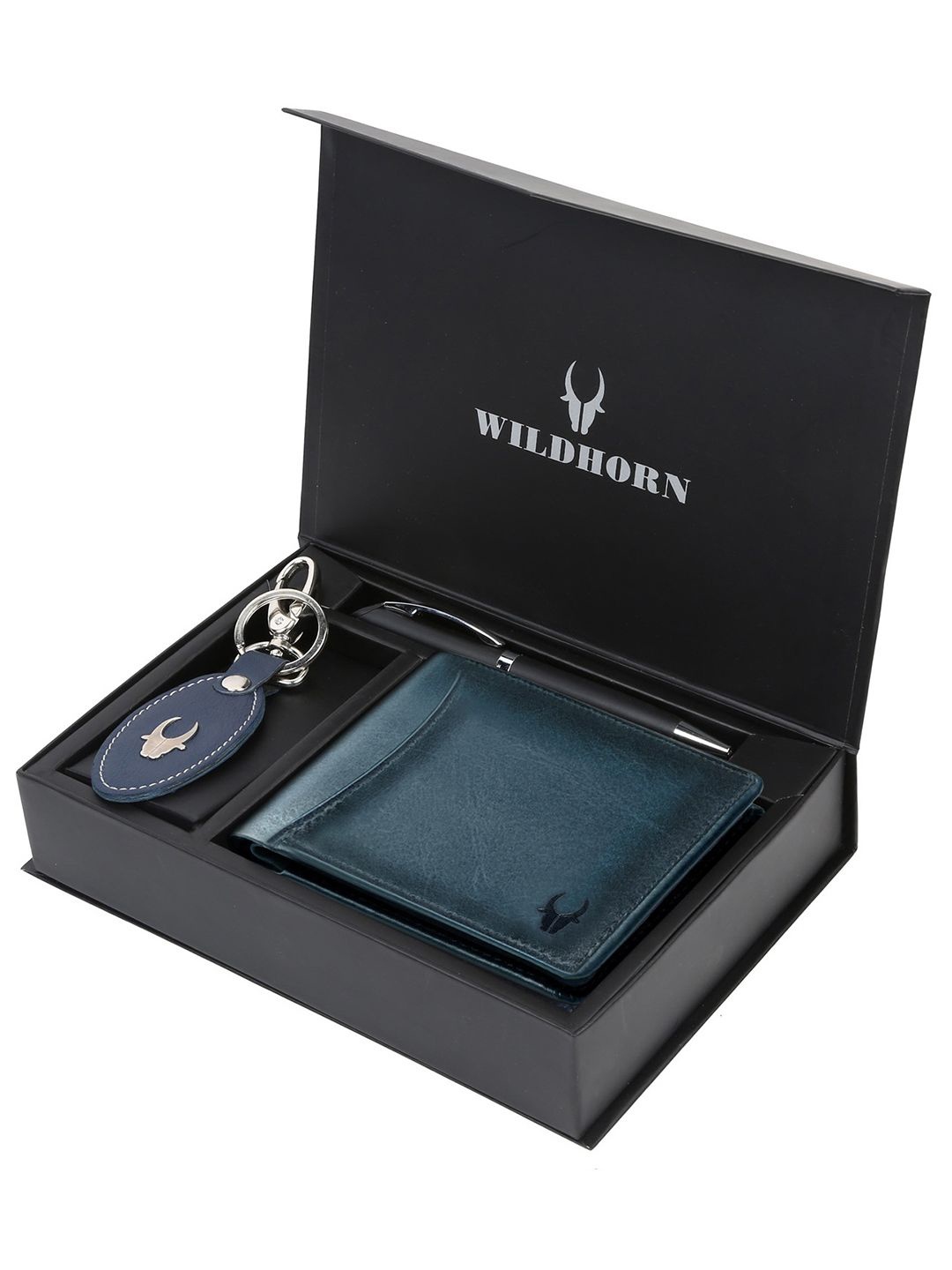 

WildHorn Men Accessory Gift Set, Blue