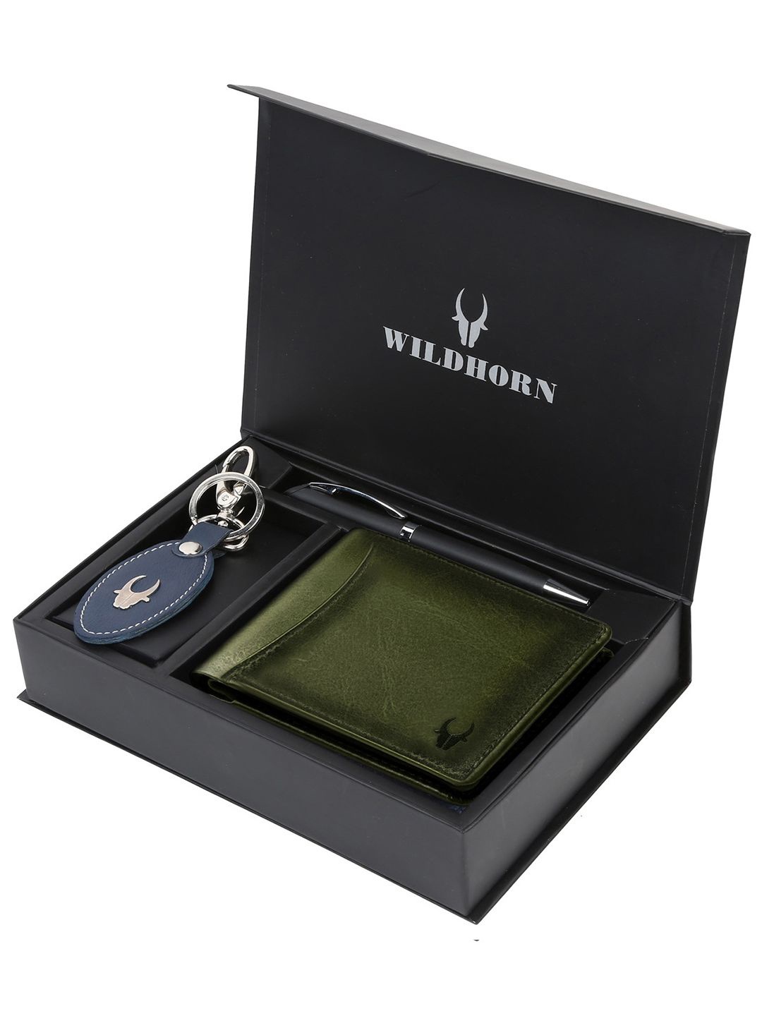 

WildHorn Men Accessory Gift Set, Green