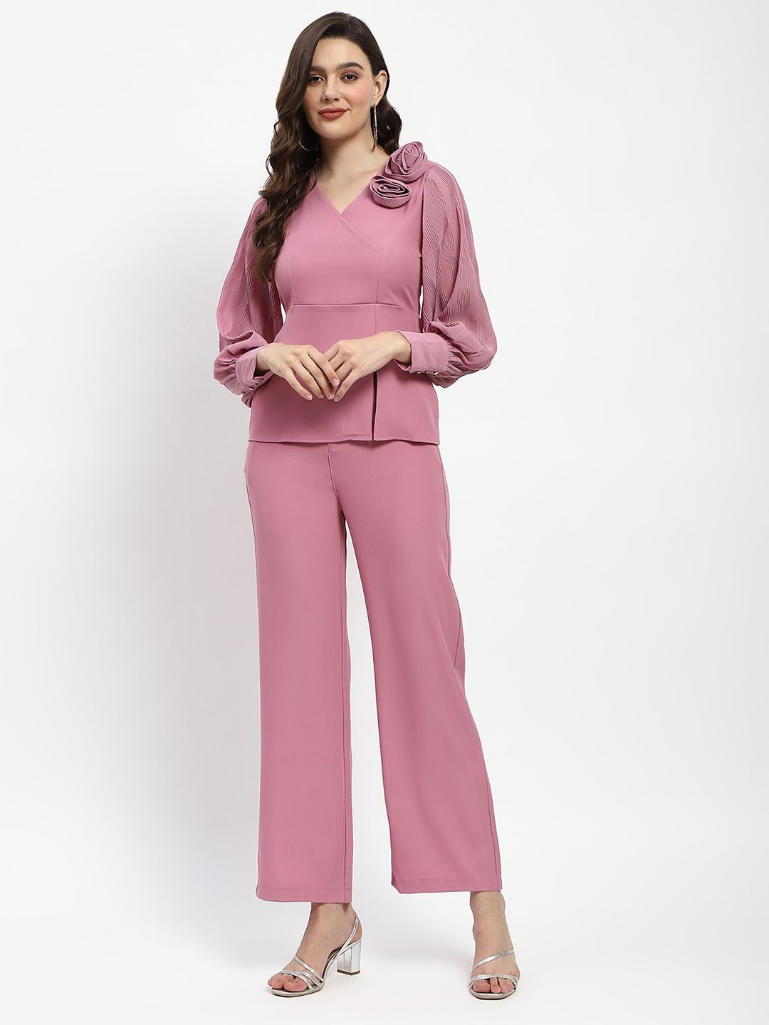 

Madame Embllished Top & Trousers, Mauve