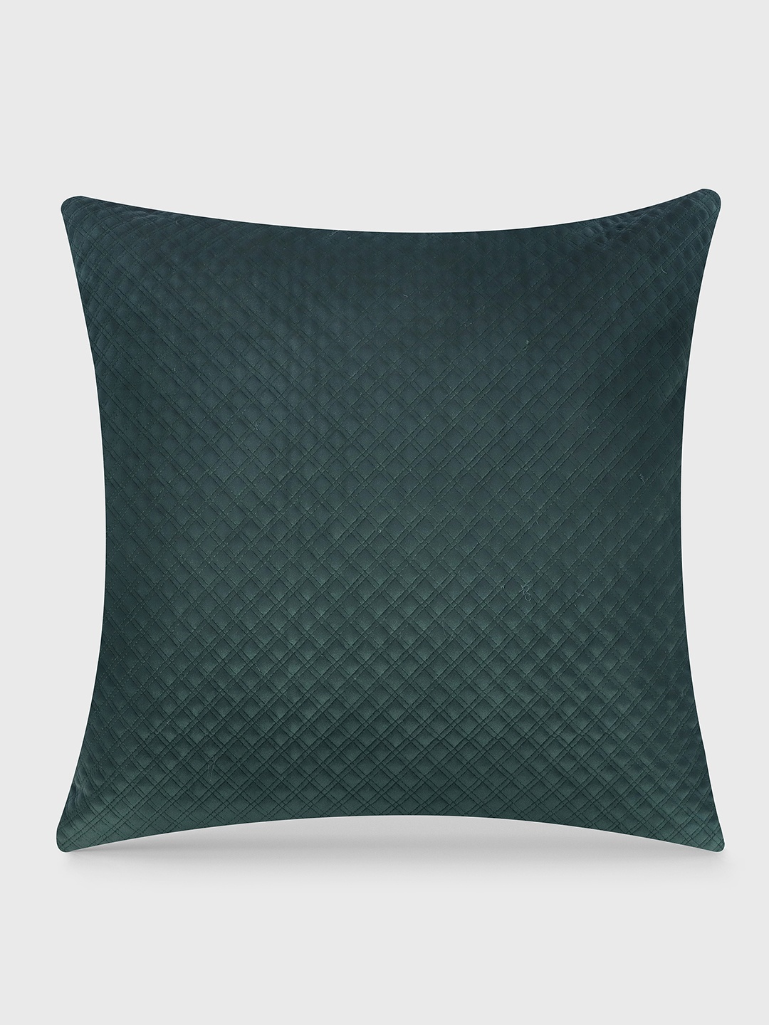 

Mirooh Green Textured Square Shaped Velvet Cushions