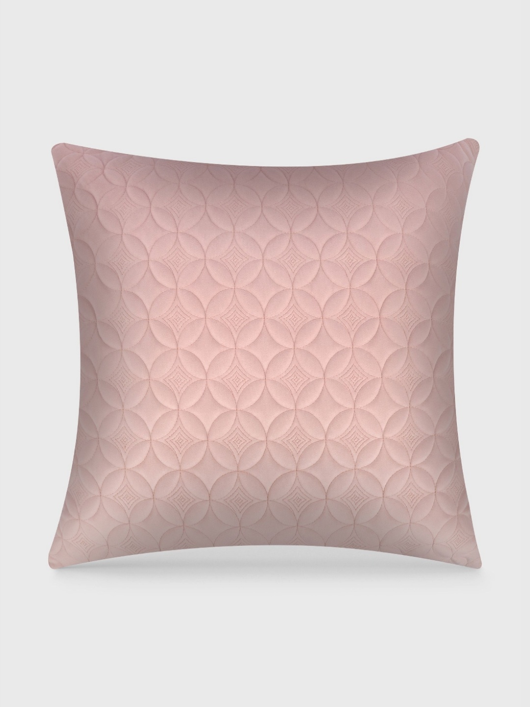 

Mirooh Pink Quilted Pre-Filled Velvet Cushion
