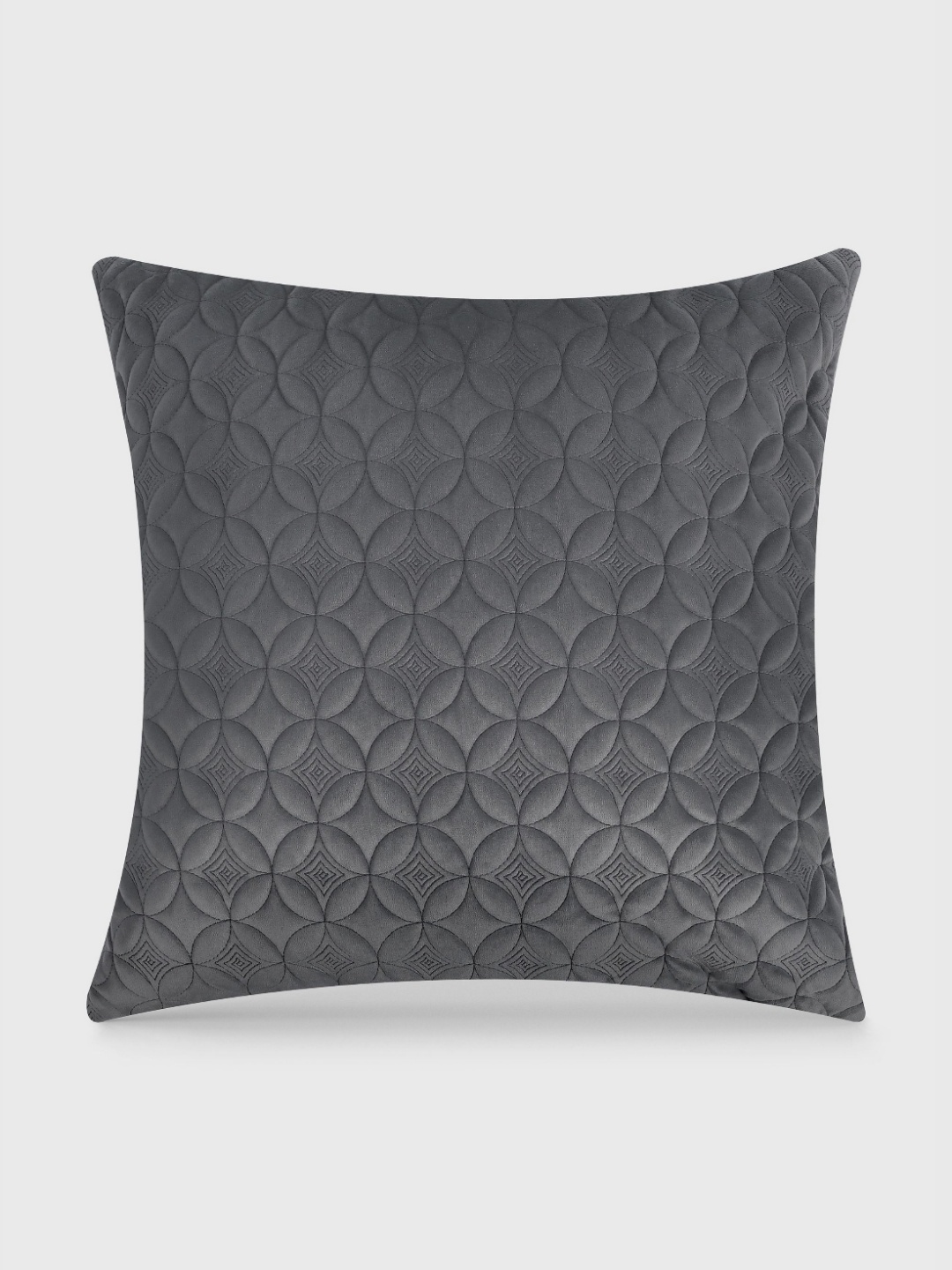 

Mirooh Grey Textured Square Velvet Cushions
