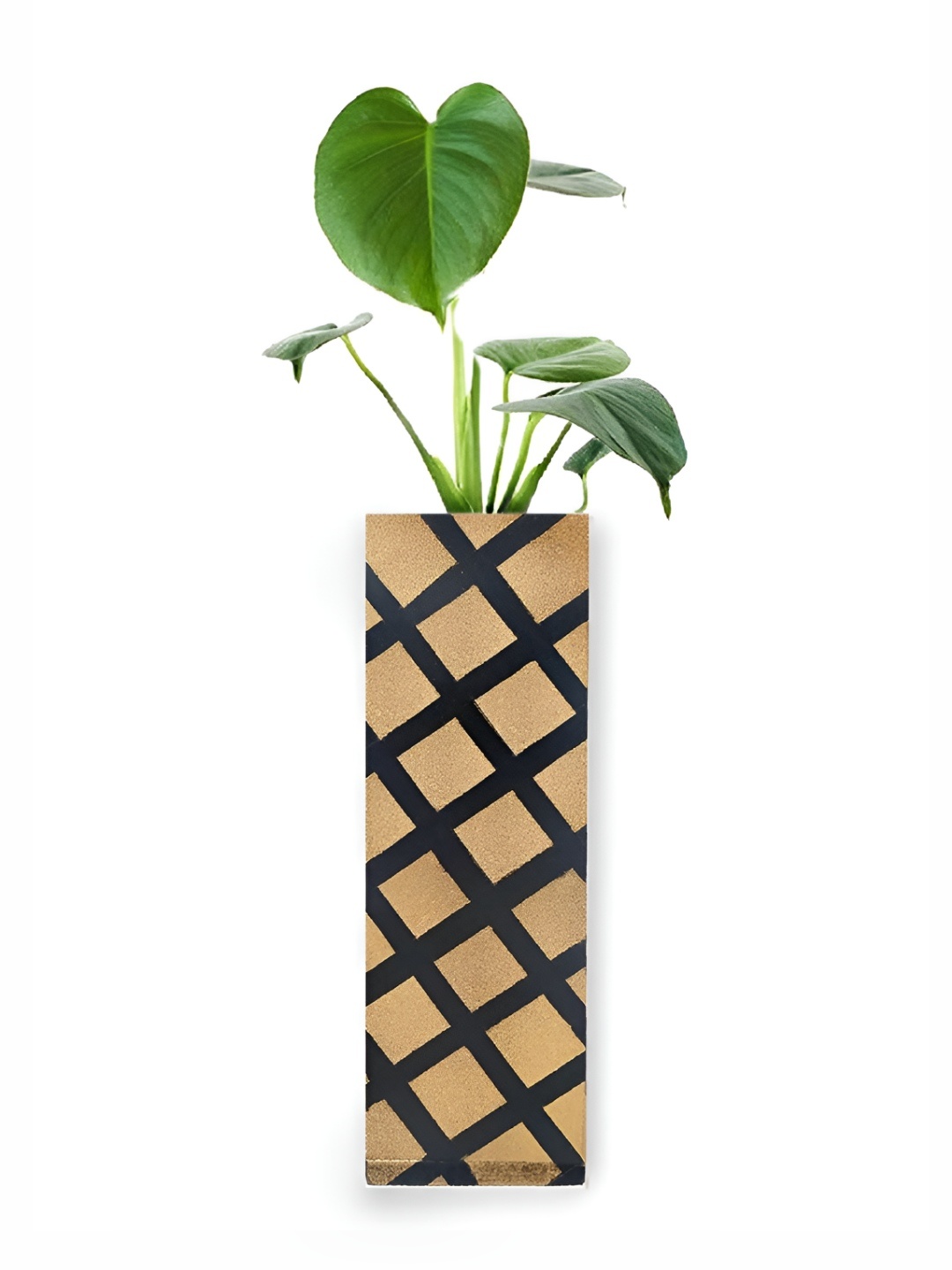 

VAH Kya Bat Hai !! Brown Printed Wooden Magnetic Planters