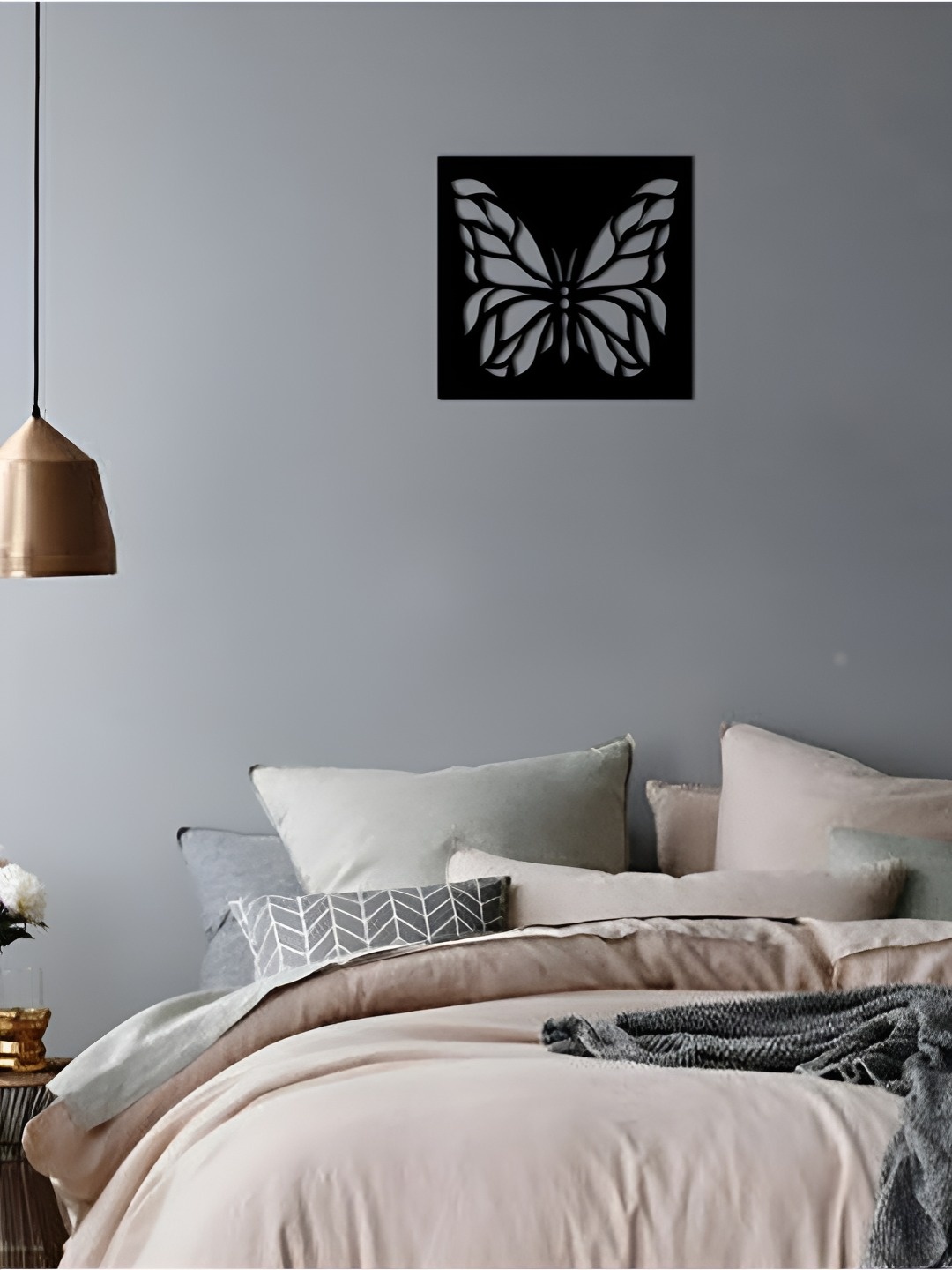 

VAH Kya Bat Hai !! Black Wooden Butterfly Wall Hanging