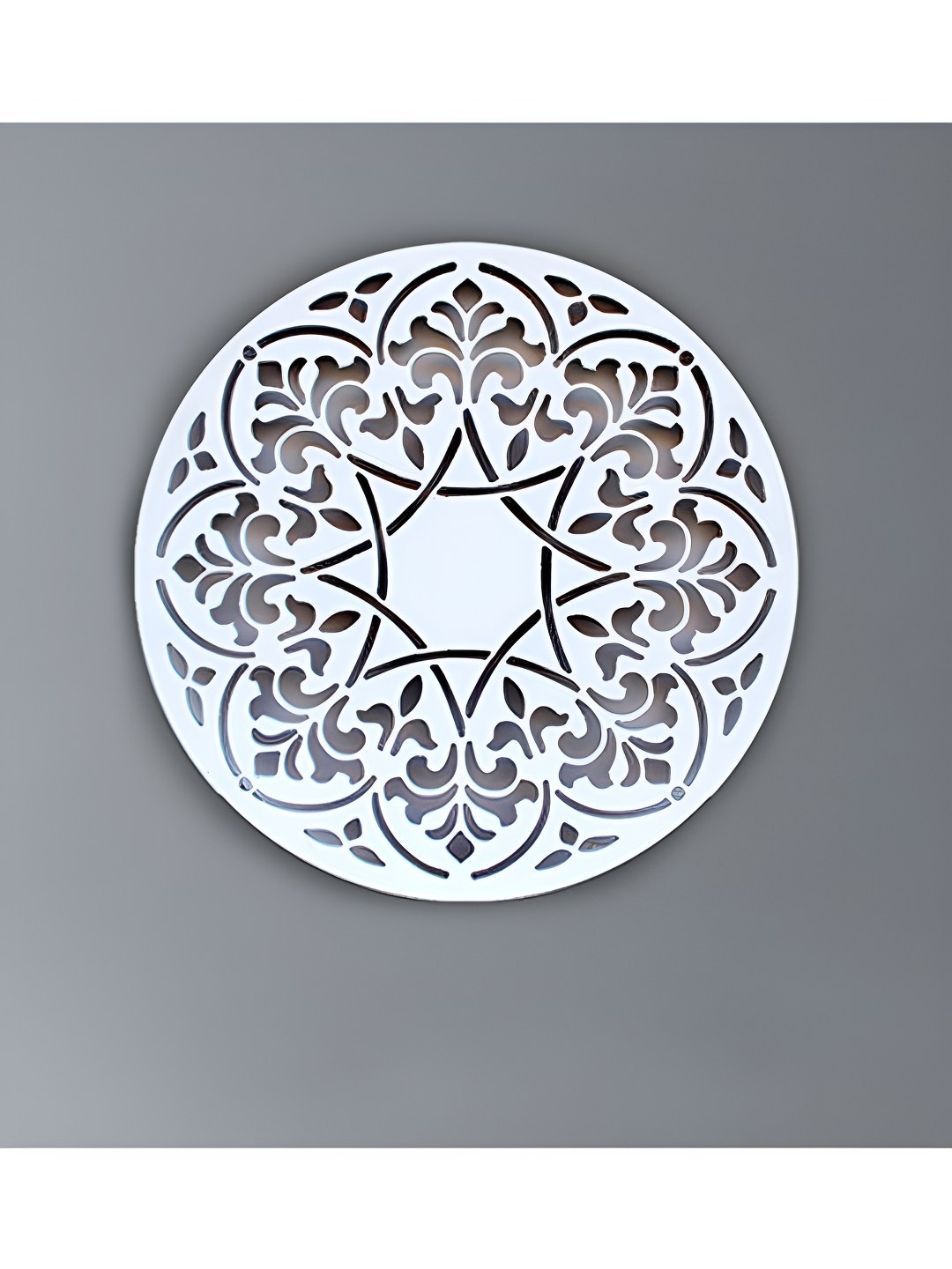 

VAH Kya Bat Hai !! White Wooden Round Wall Decor