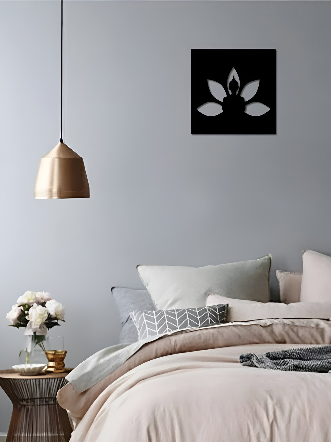 

VAH Kya Bat Hai !! Black Wooden Buddha Wall Hanging
