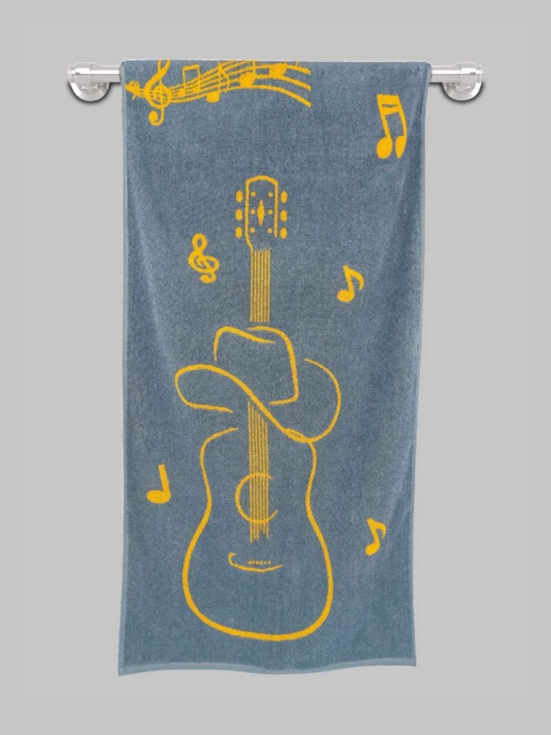 

Ramraj Terry Cotton Pack of 1 Printed 600 GSM Kids Bathing Towel, Grey