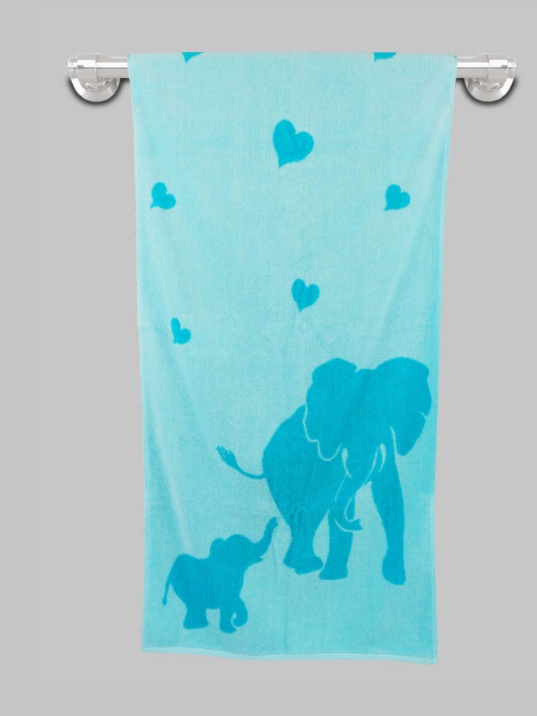 

Ramraj Blue 1 Printed Cotton 600 GSM Bath Towel