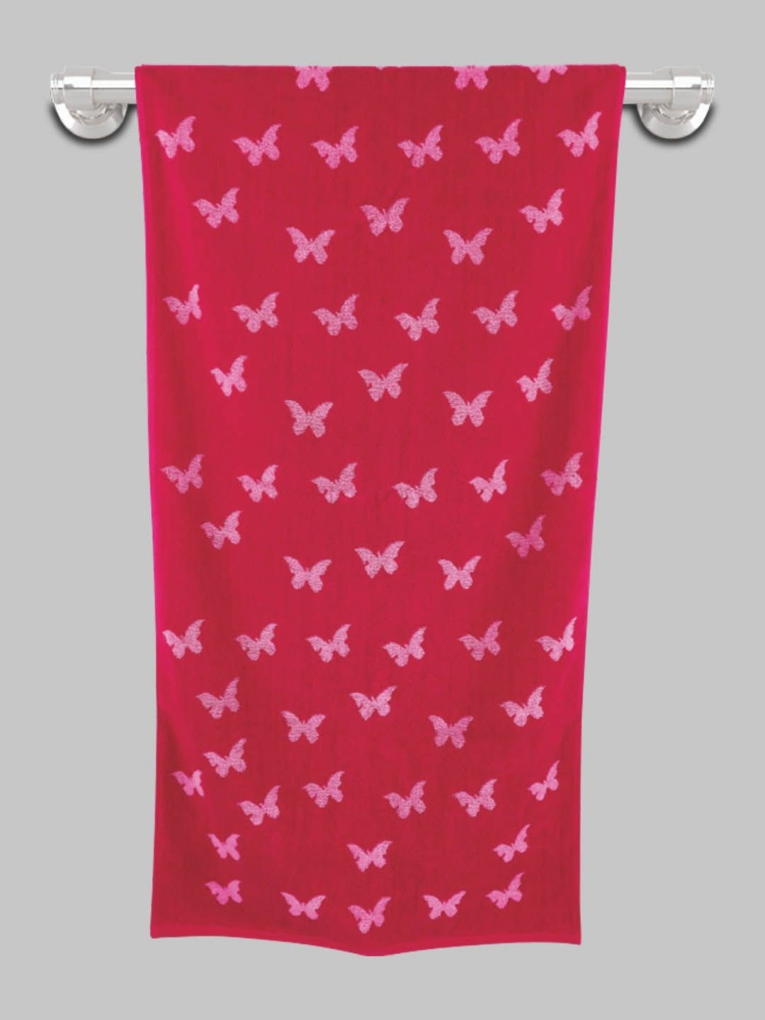 

Ramraj Kids Pink & Red Printed Pure Cotton 600 GSM Bath Towel