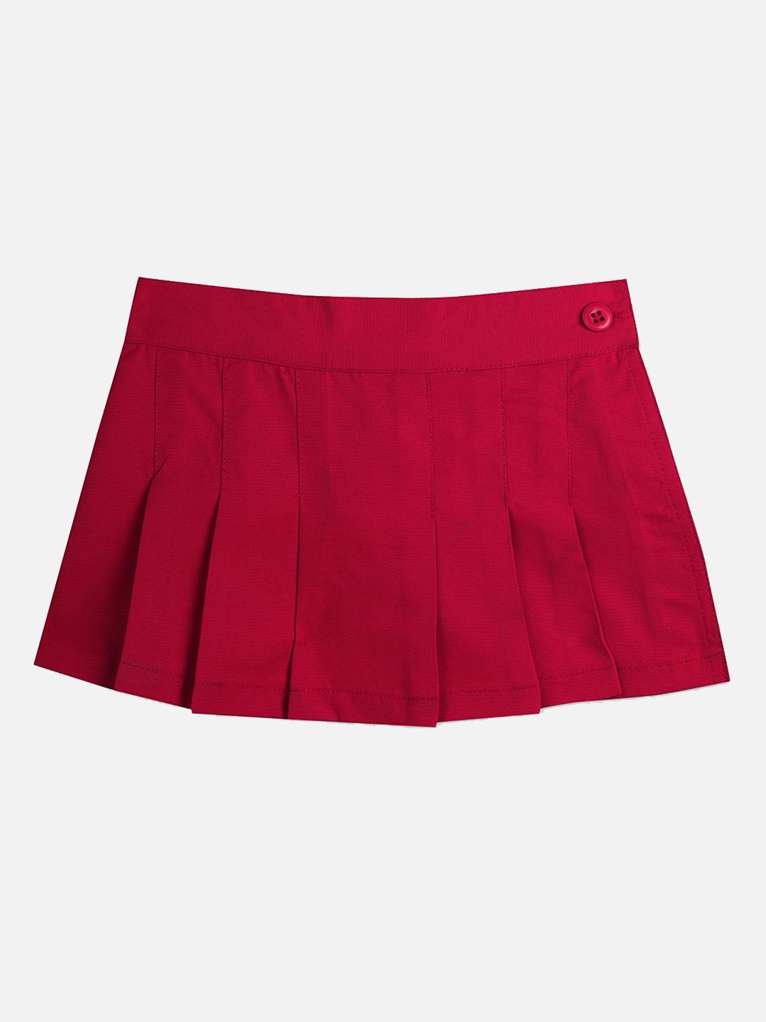 

YK Girls Mid-Rise Regular Fit Cotton Shorts, Red